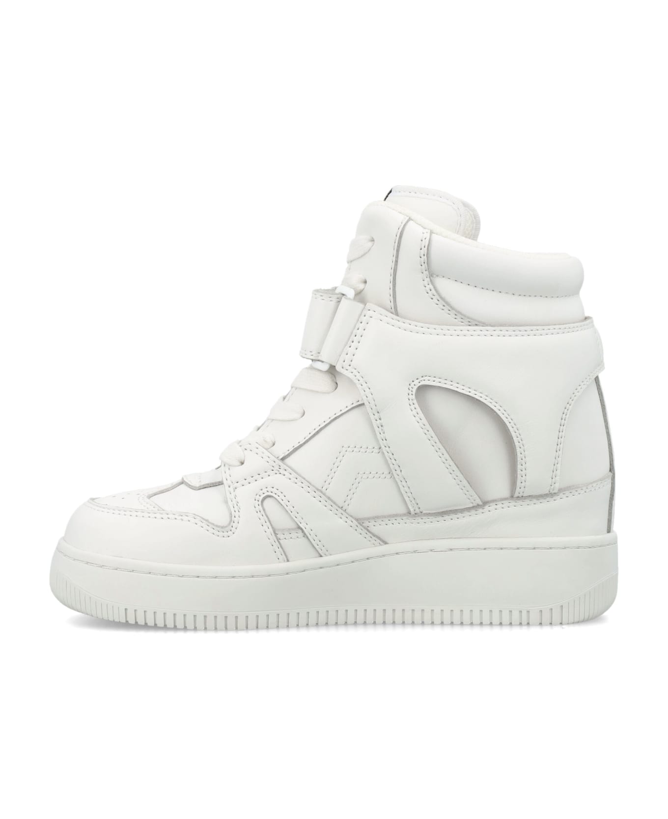 Isabel Marant Ellyn Leather Sneakers - WHITE