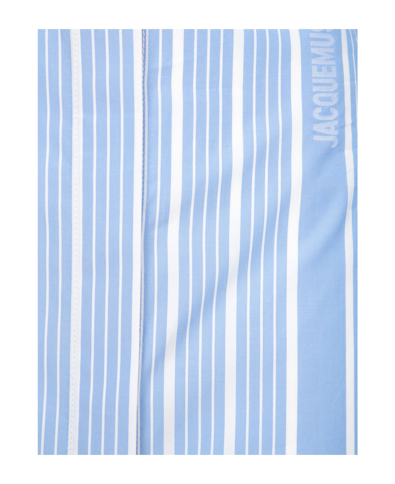 Jacquemus La Mini Robe Chemise Asymmetric Shirt Dress - White