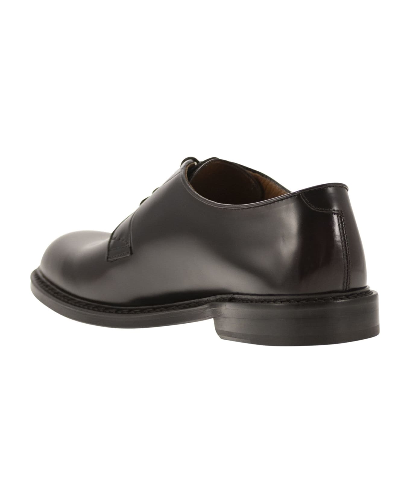 Doucal's Smooth Leather Derby - Brown