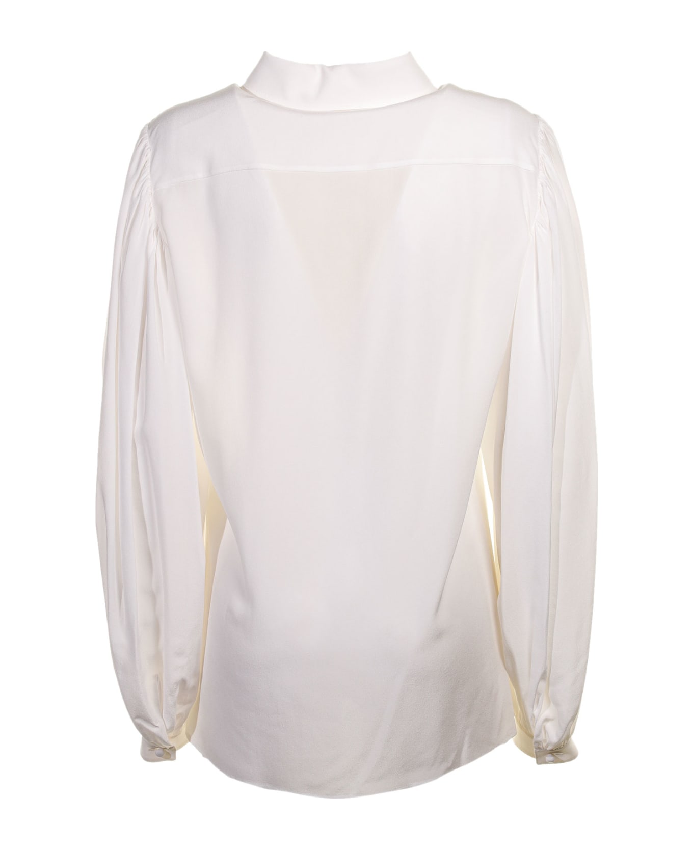 Chloé Long-sleeved Silk Shirt - White