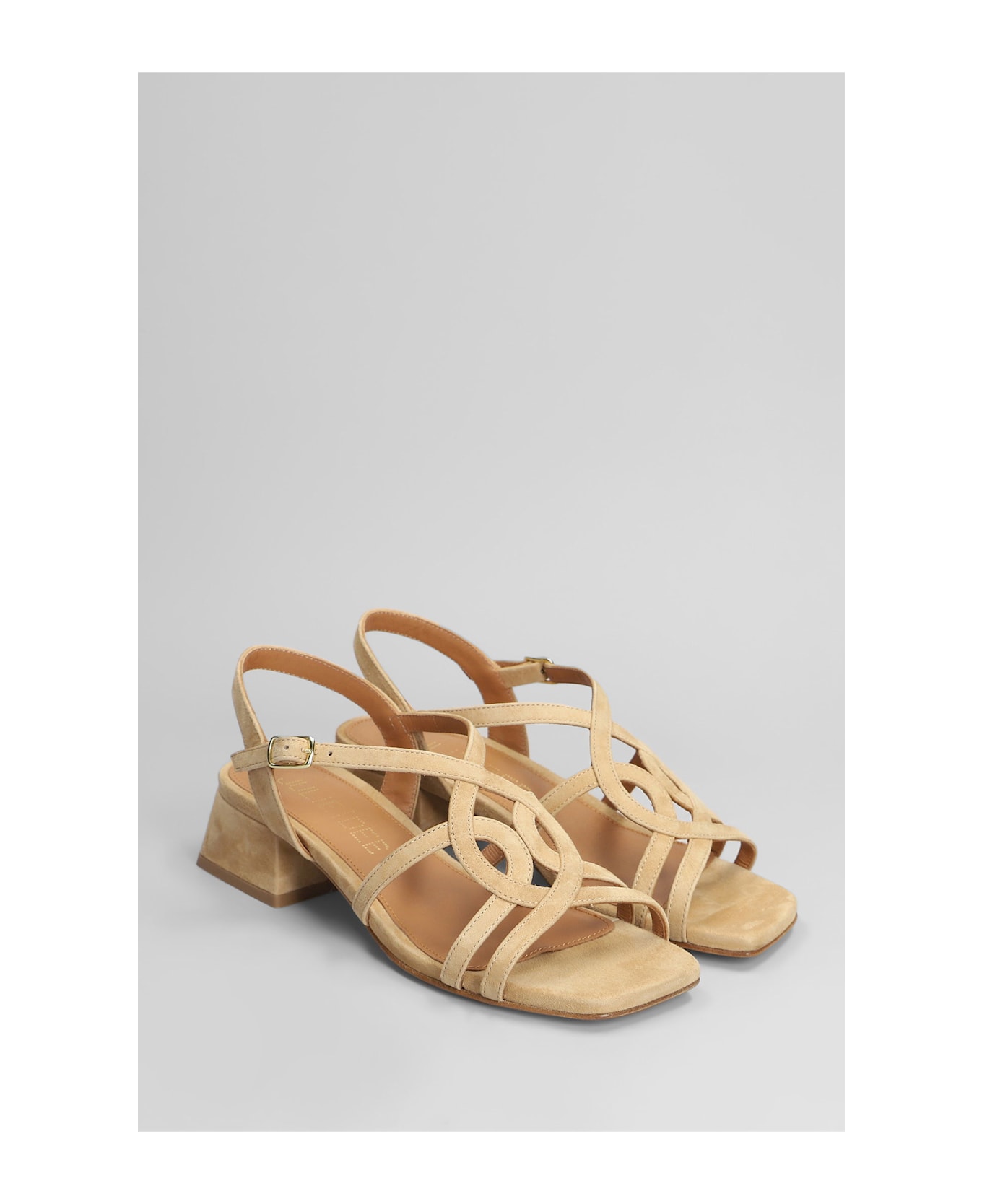 Julie Dee Sandals In Beige Suede - beige