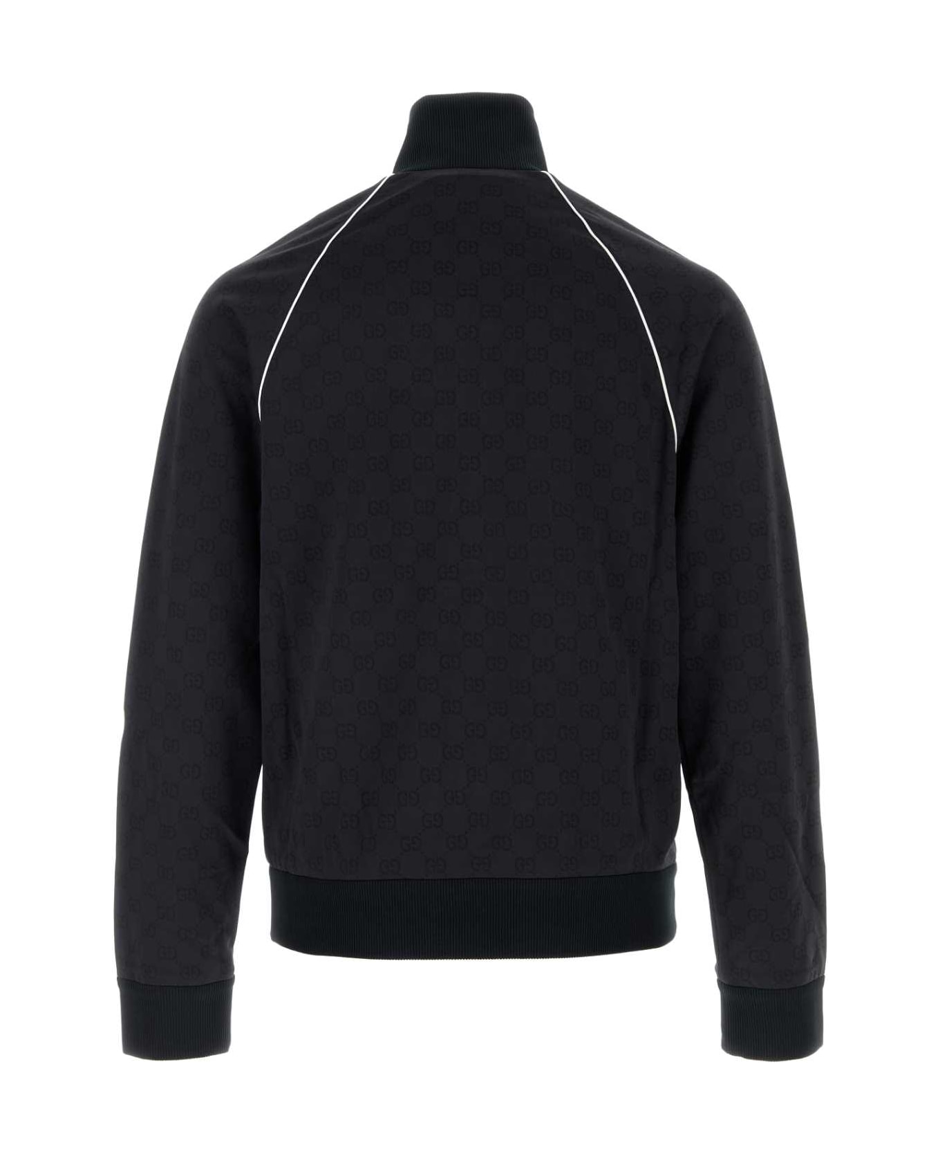 Gucci Embroidered Nylon Blend Sweatshirt - NAVY