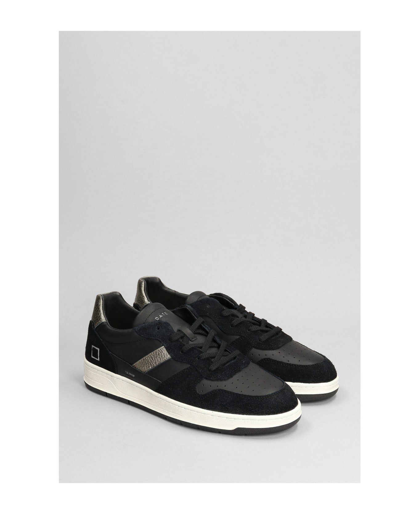 D.A.T.E. Court 2.0 Sneakers In Black Suede And Leather - black