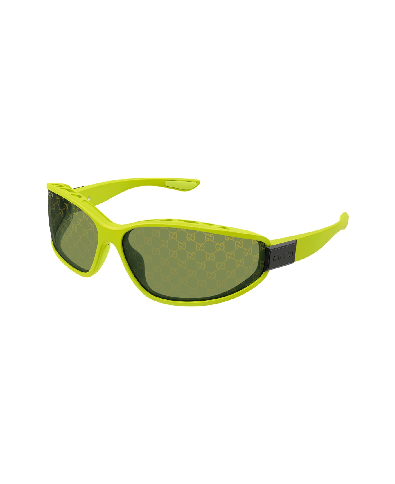 Gucci Eyewear Gucci Gg2011s Linea Institutional Logo 002 Green Sunglasses - Verde