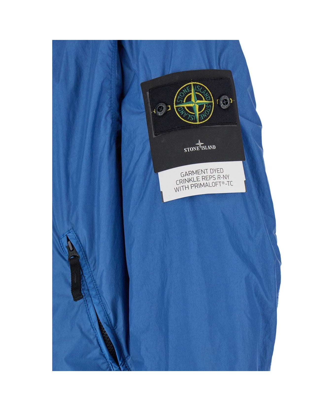 Stone Island Zip-up Hooded Jacket - Blue