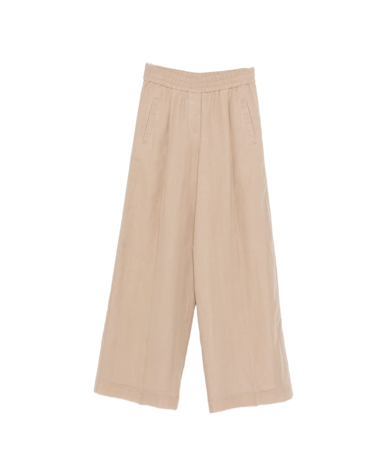 Brunello Cucinelli Cotton Trousers - Beige