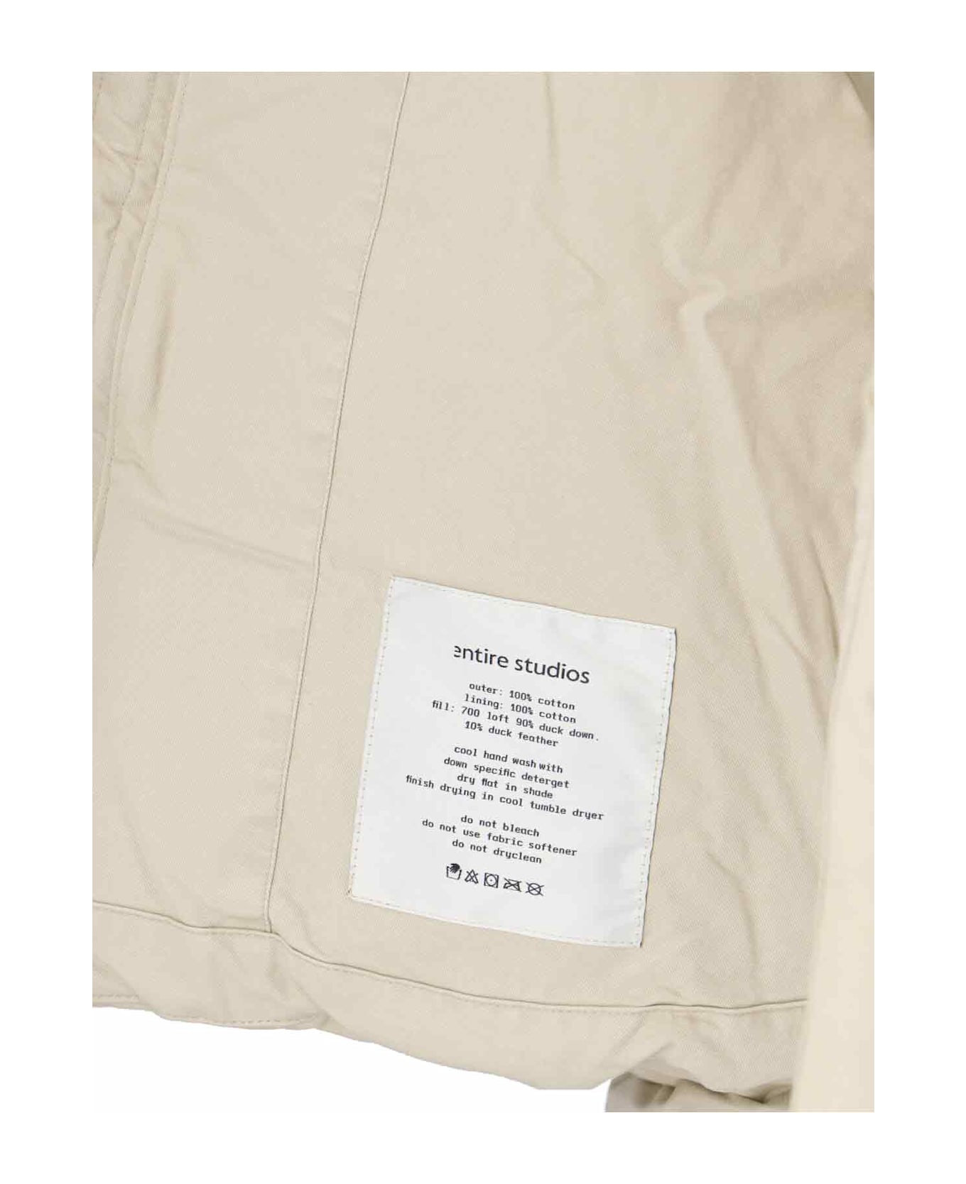 Entire Studios "mml" Down Jacket - Cream