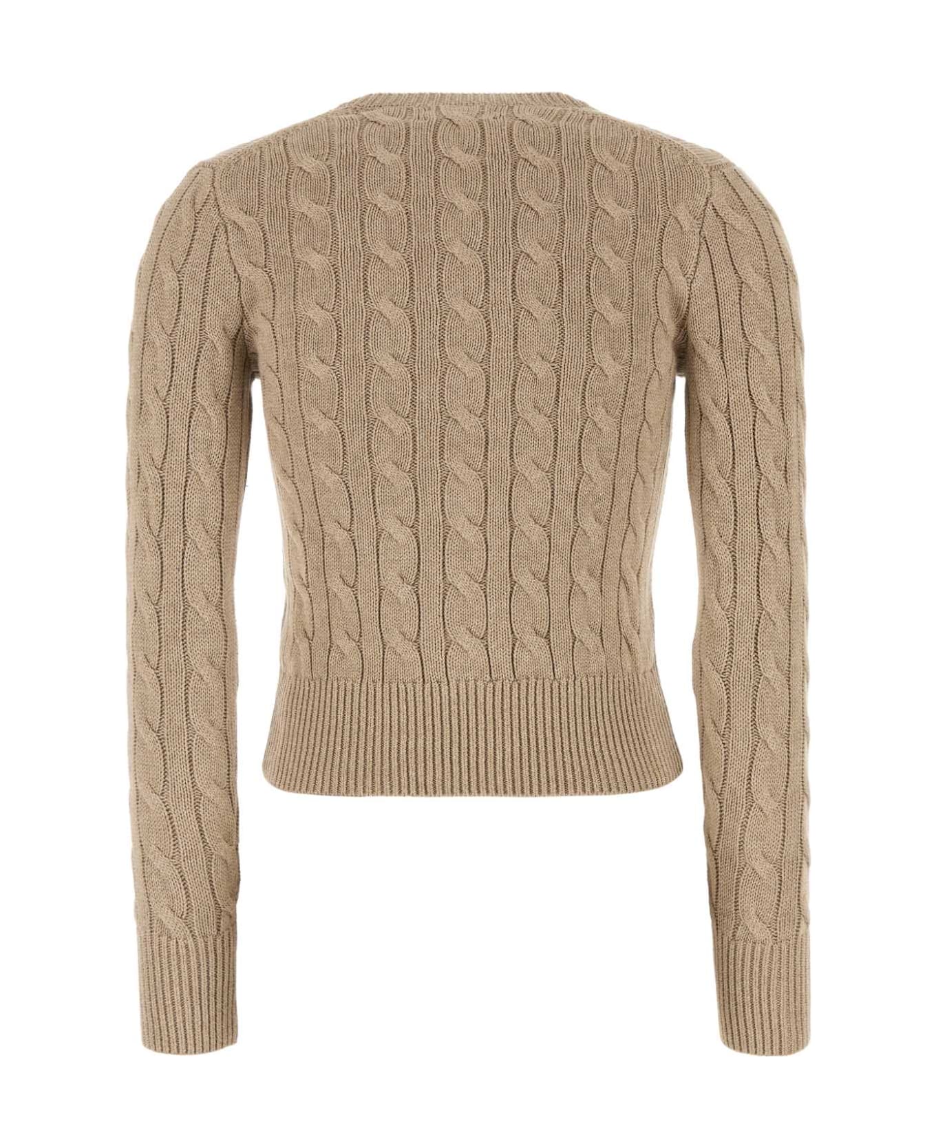 Polo Ralph Lauren Cappuccino Cotton Cardigan - LIGHTSADDLEHEATHER