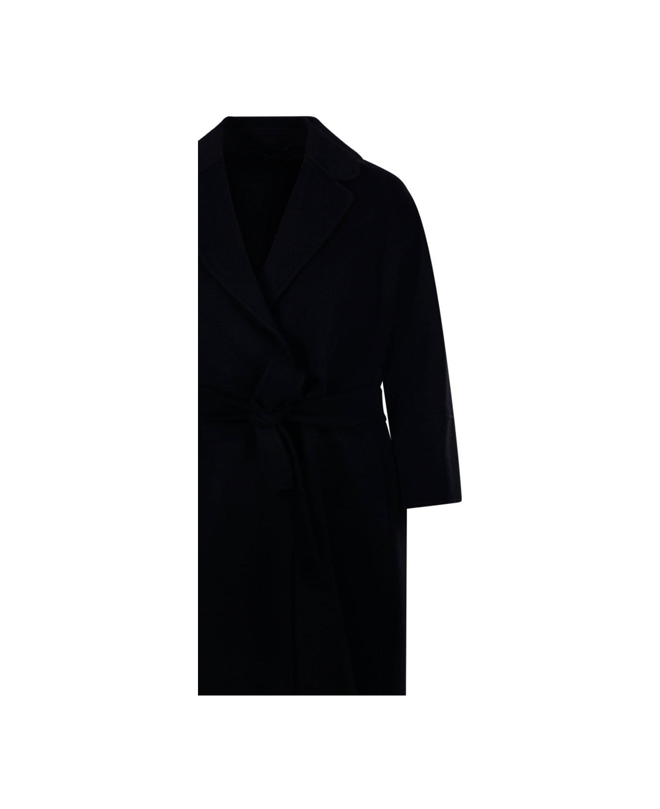 'S Max Mara Arona Belted Straight Hem Coat - Black