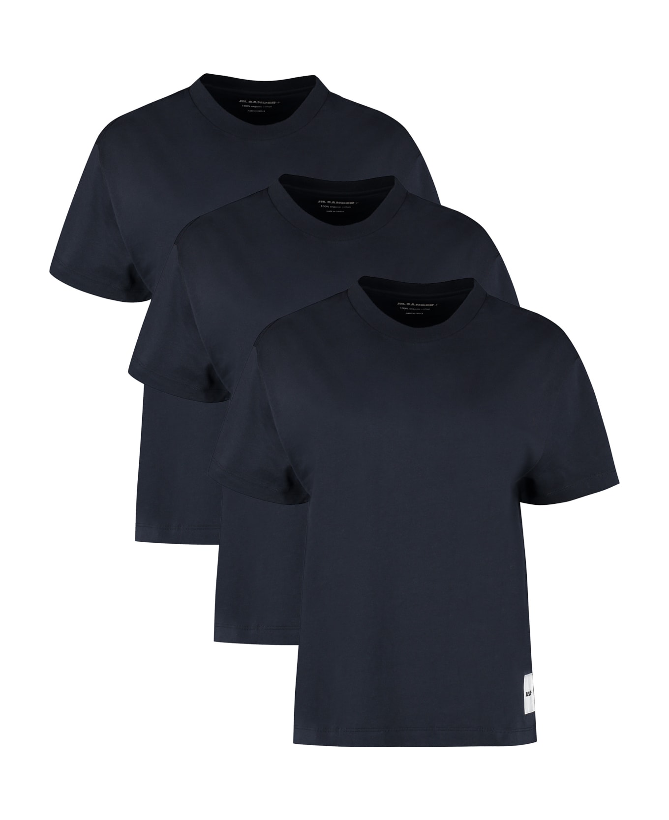 Jil Sander Set Of Three Cotton T-shirts - Blue