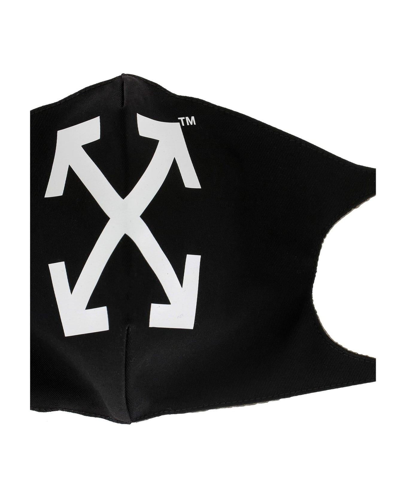 Off-White Arrow Printed Face Mask - black