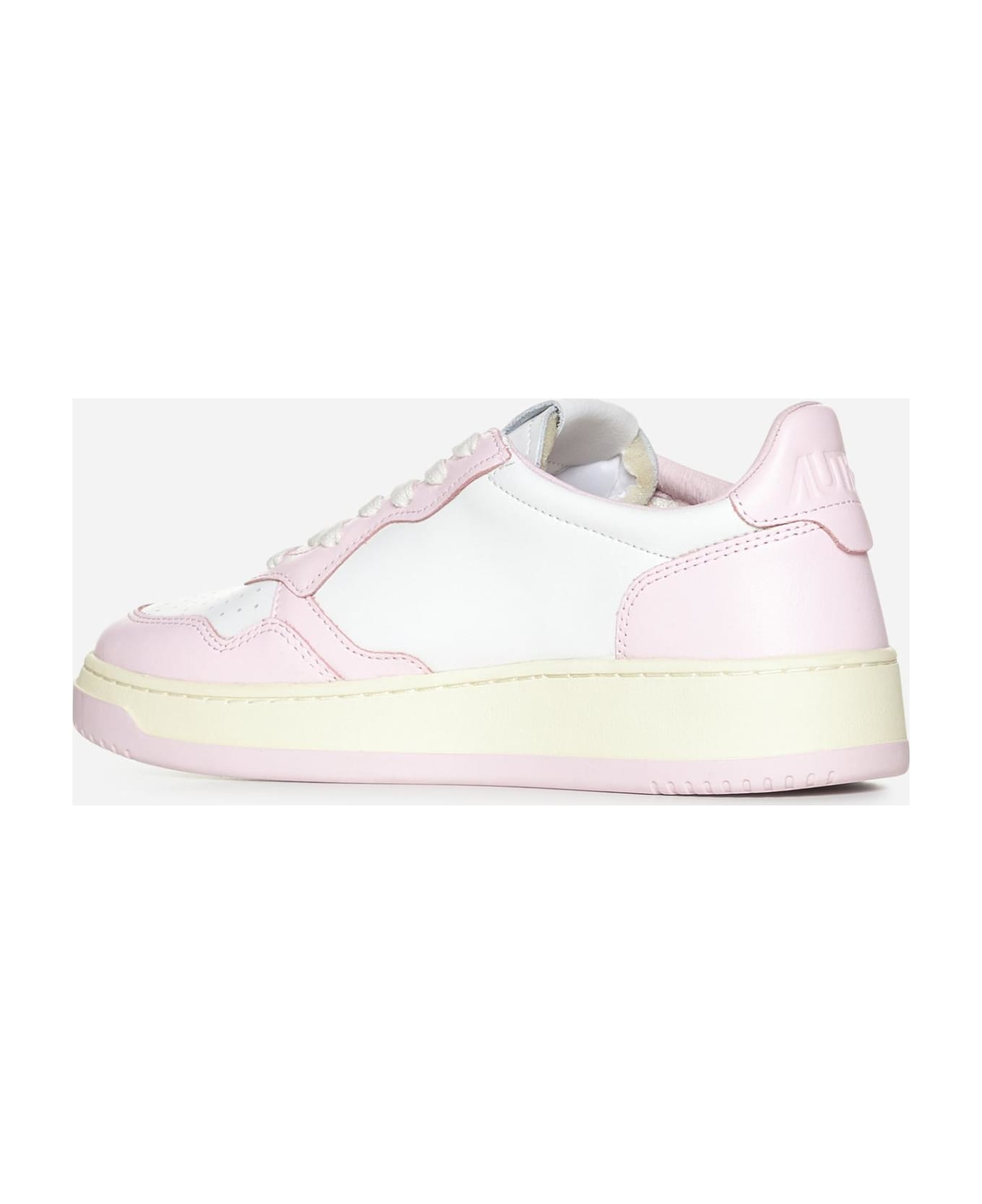 Autry Medalist Leather Sneakers - Rosa