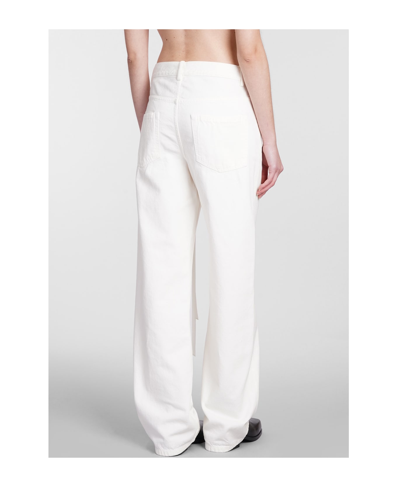 Ann Demeulemeester Jeans In White Cotton - white