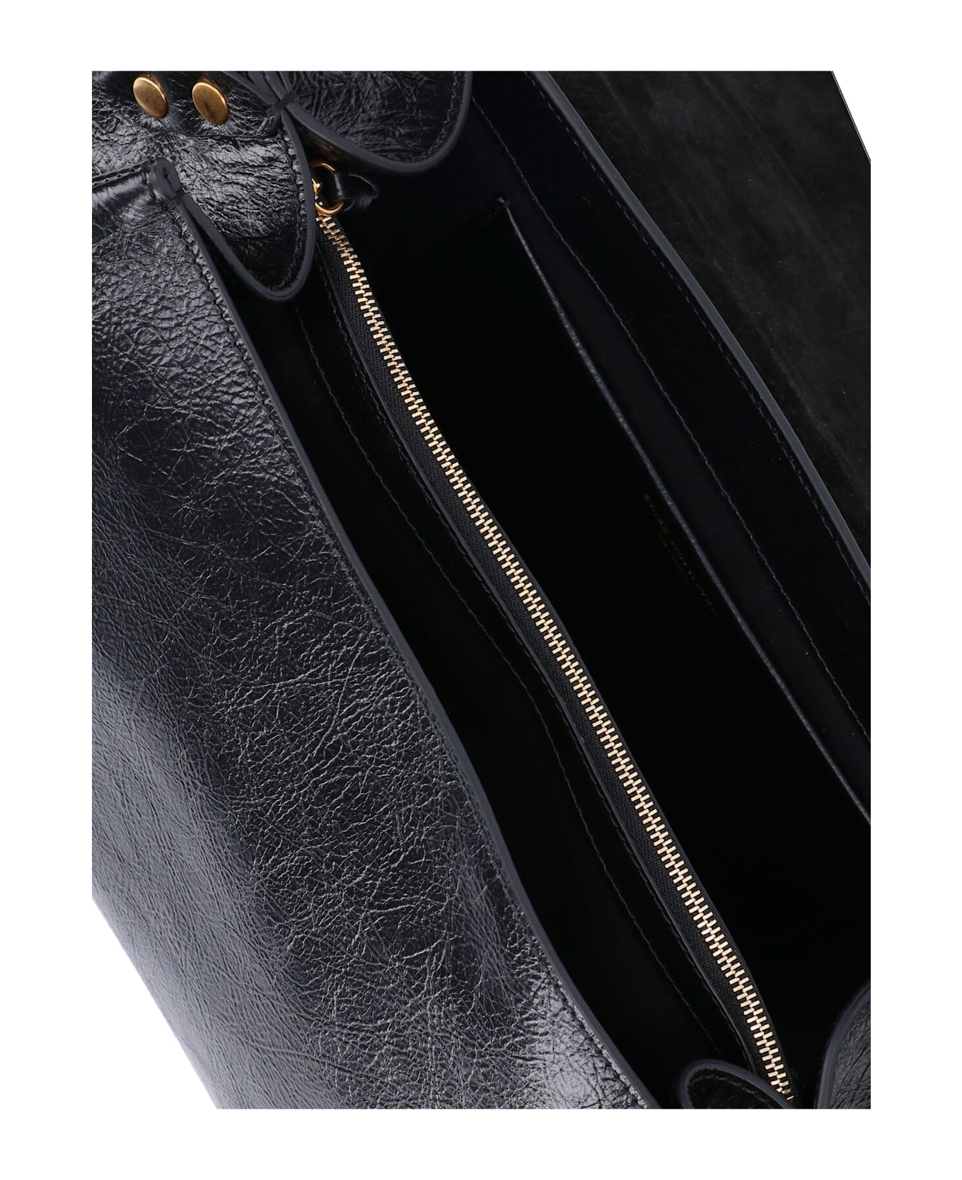 Dries Van Noten Leather Shoulder Bag - Black  
