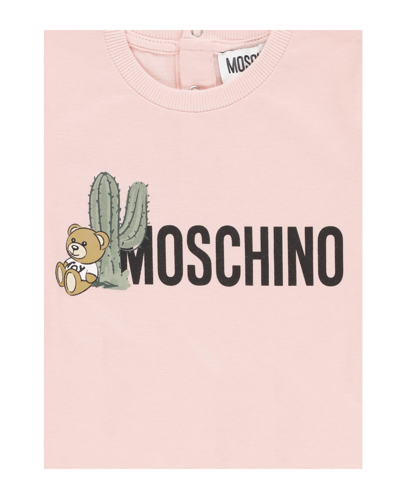 Moschino Jumpsuit With Logo - Pink ボディスーツ＆セットアップ