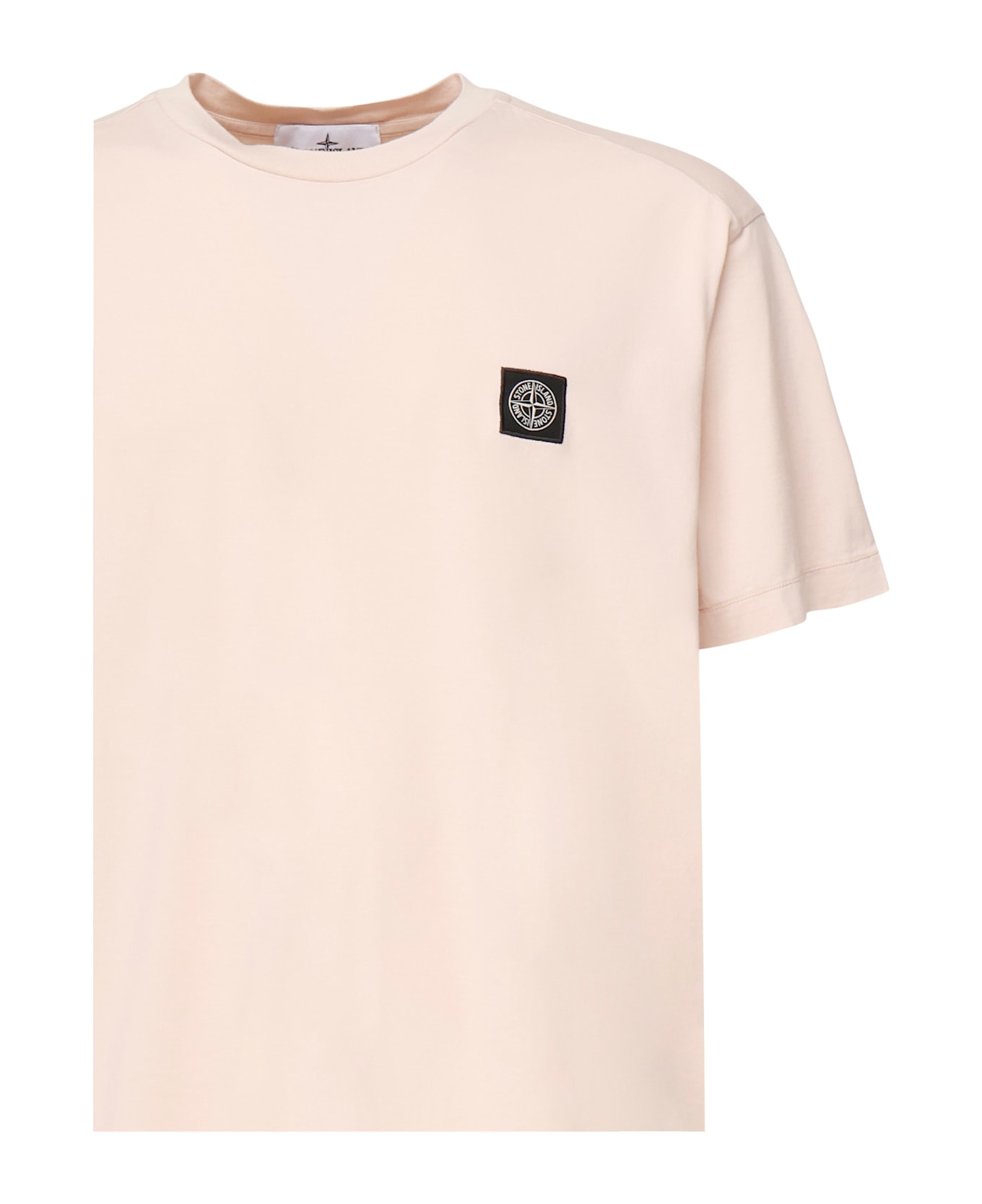 Stone Island Compass Logo T-shirt - Pink