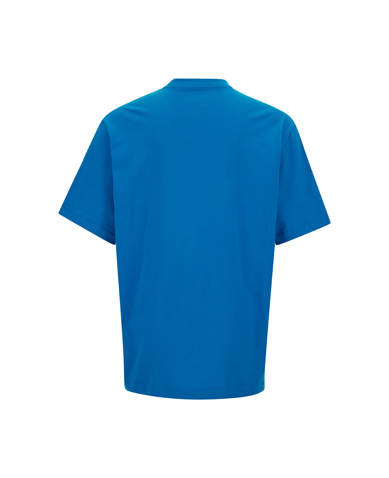 AMIRI Light Blue T-shirt With Contrasting Logo Print In Cotton Man - Blu