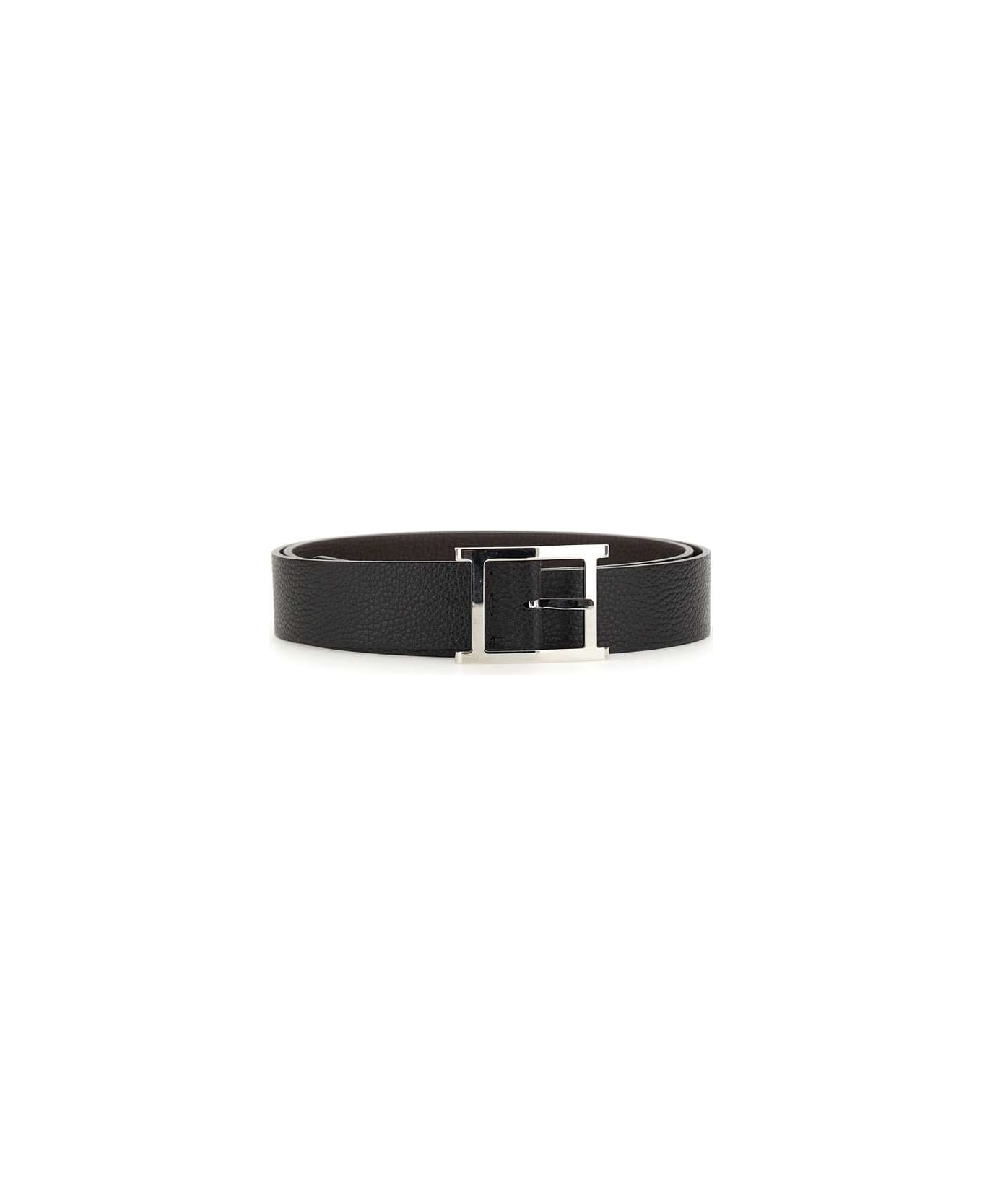 Orciani "micron Double" Belt - BLACK/BROWN