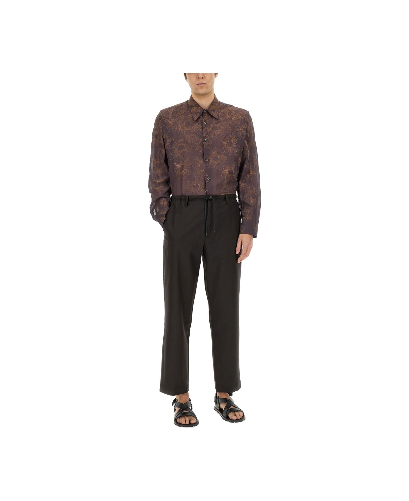 Dries Van Noten Printed Shirt - BORDEAUX