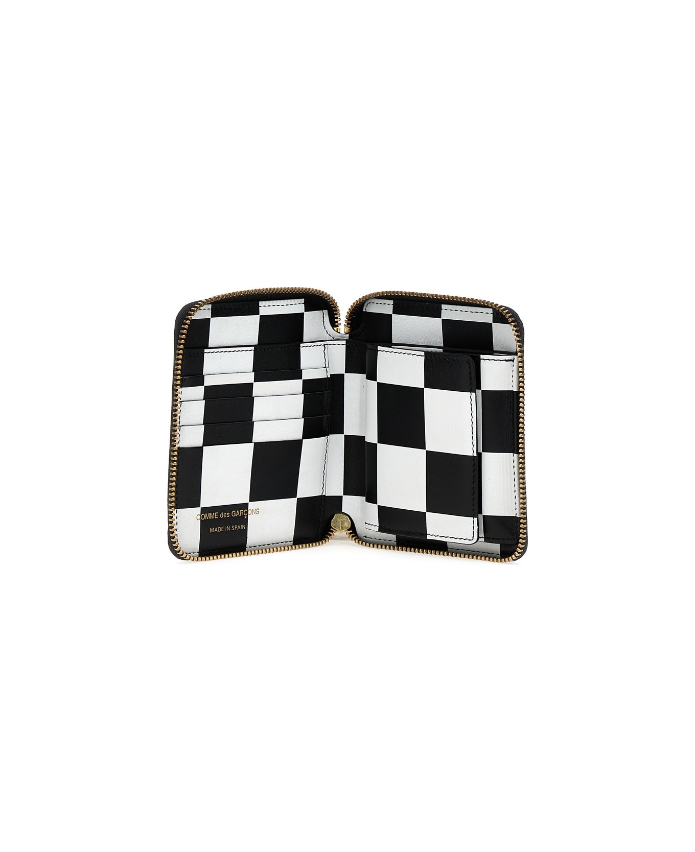 Comme des Garçons Wallet 
check Print
 Wallet - Black  