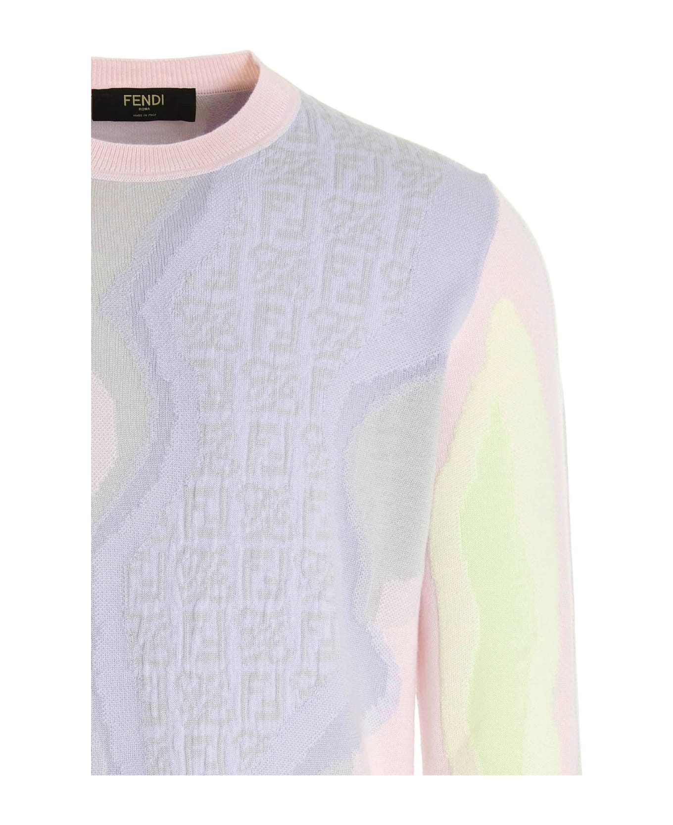 Fendi Logo Cotton Sweater - Pink ニットウェア