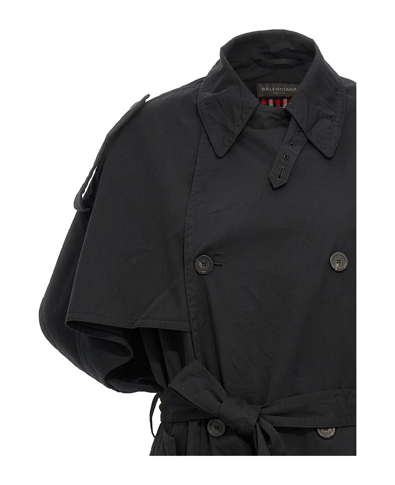 Balenciaga Stole Trench Coat - Black  