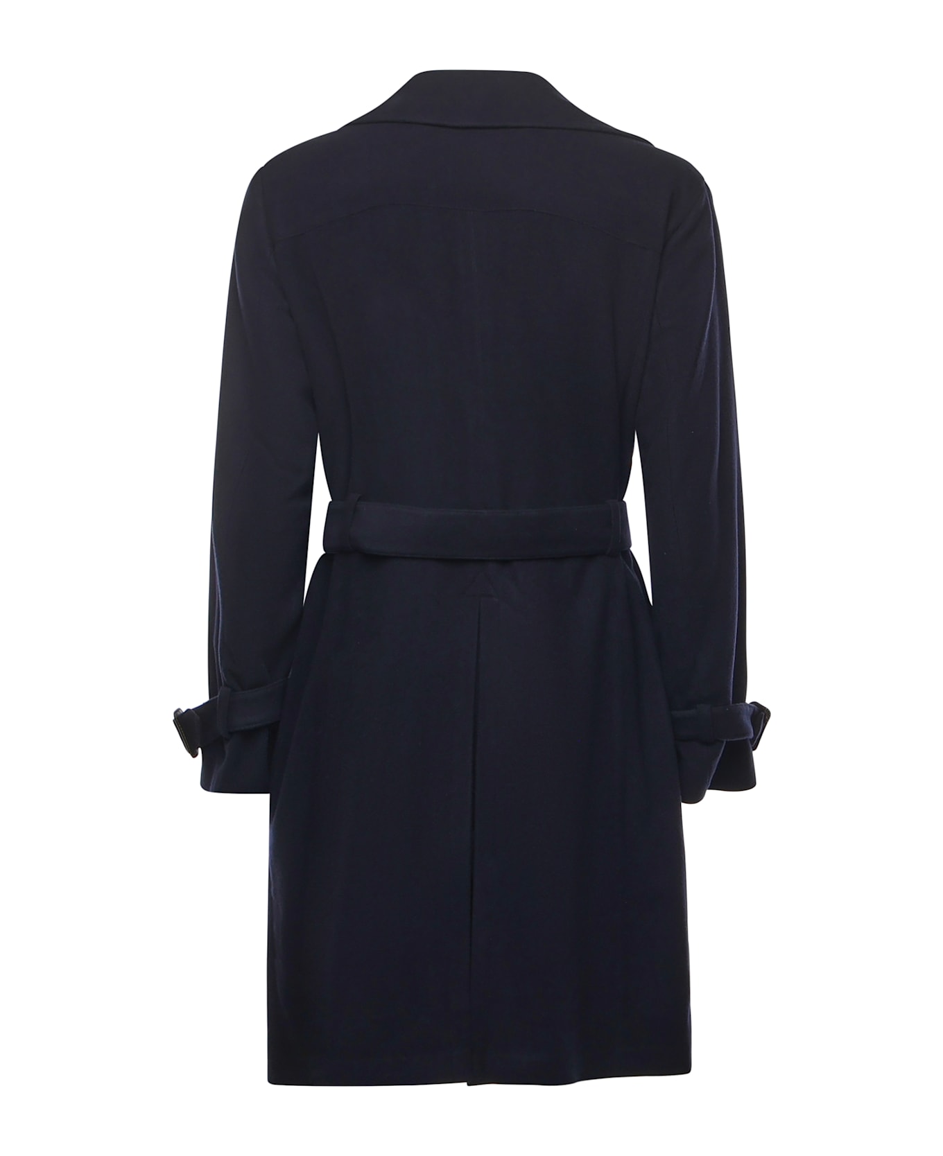Eleventy Double-breasted Wool Coat - Blue