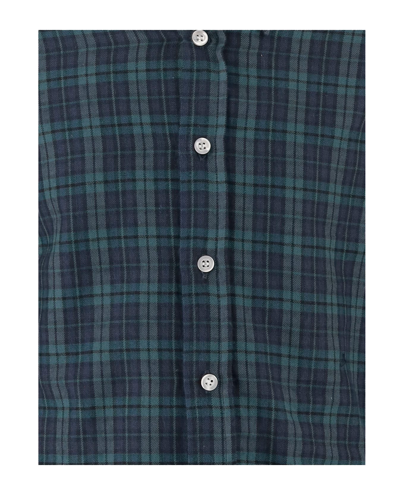 Nicoletta Fanna Cotton Shirt With Check Pattern - Red