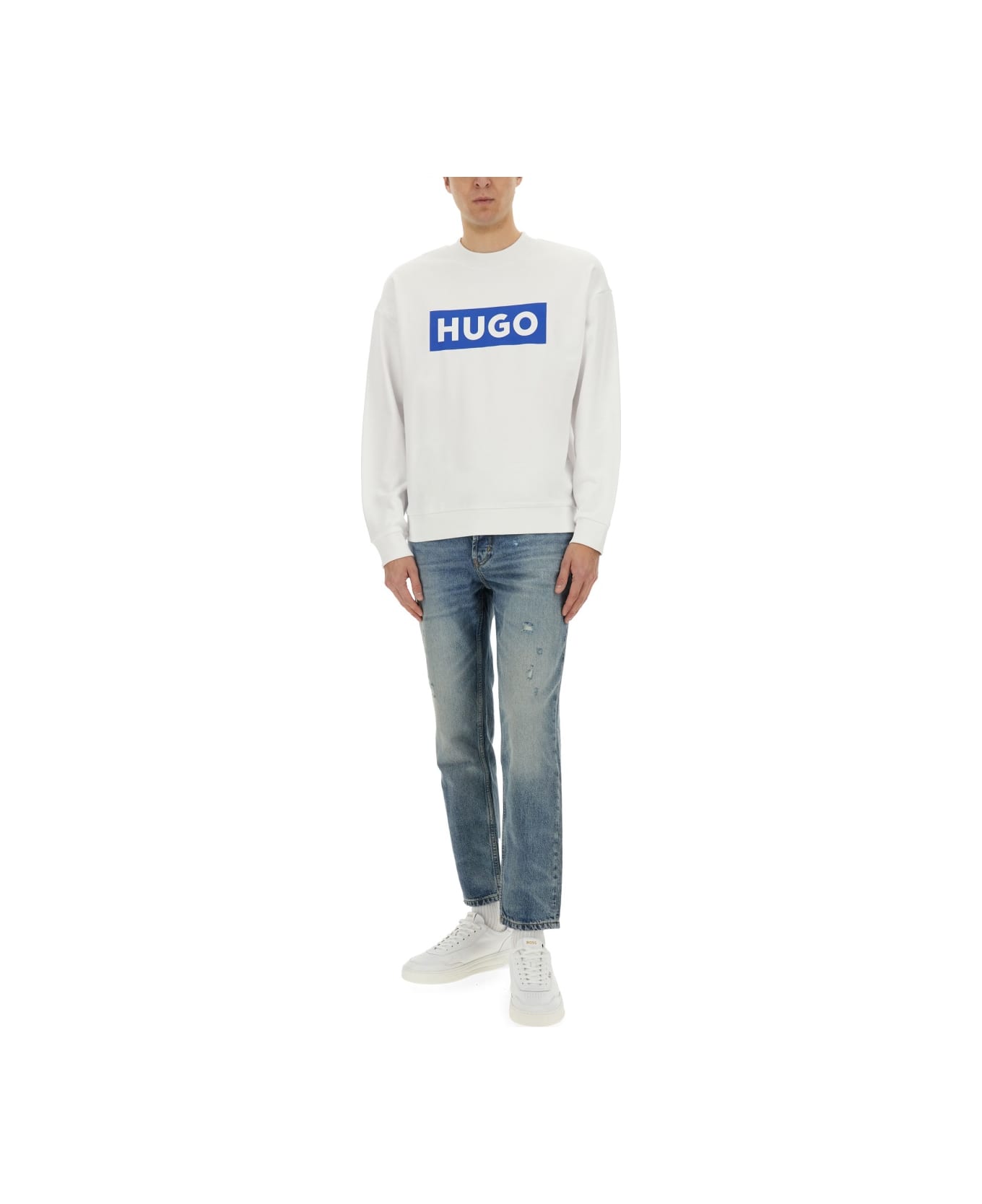 Hugo Boss "niero" Sweatshirt - WHITE