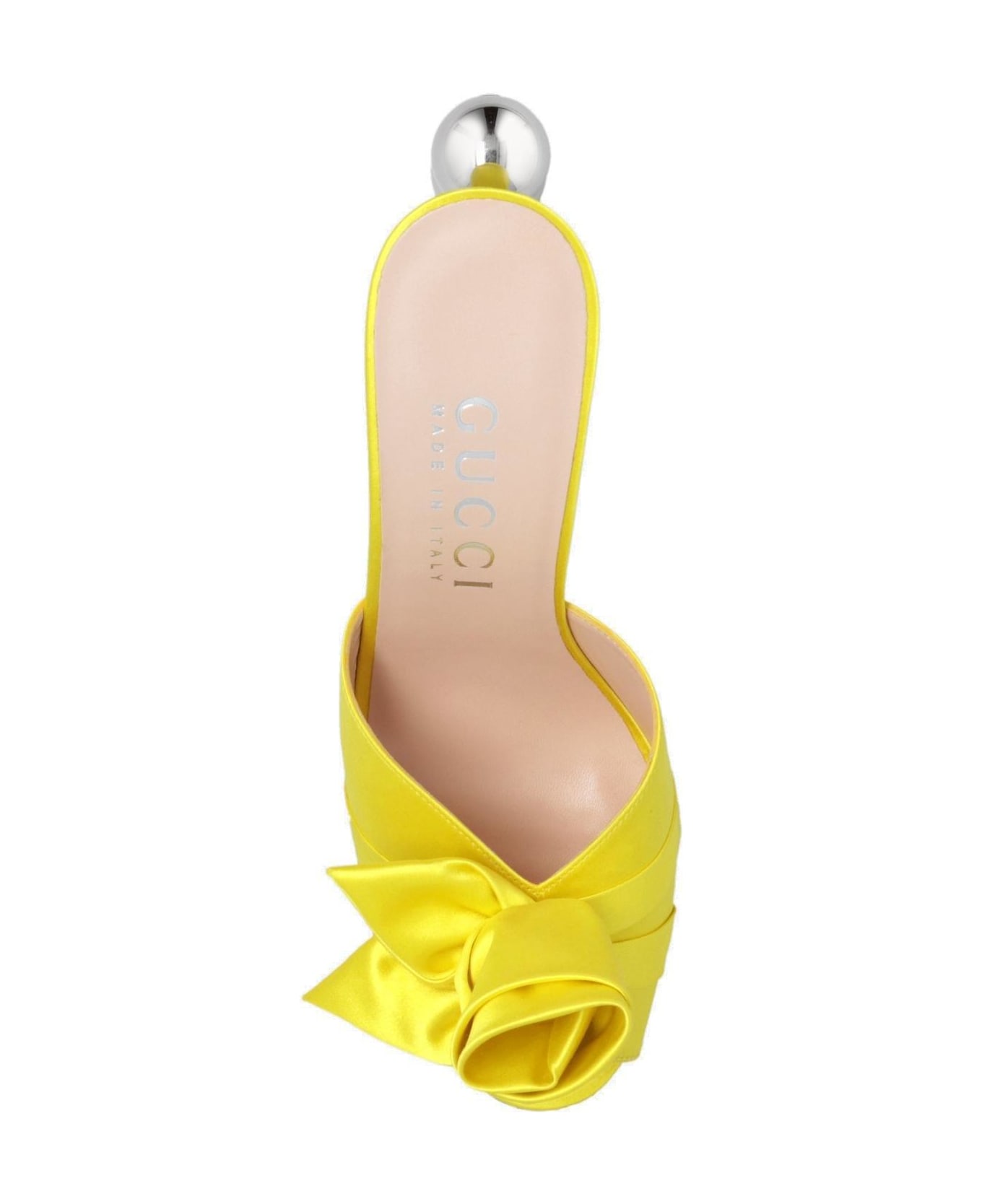 Gucci Rose Heeled Sandals - YELLOW
