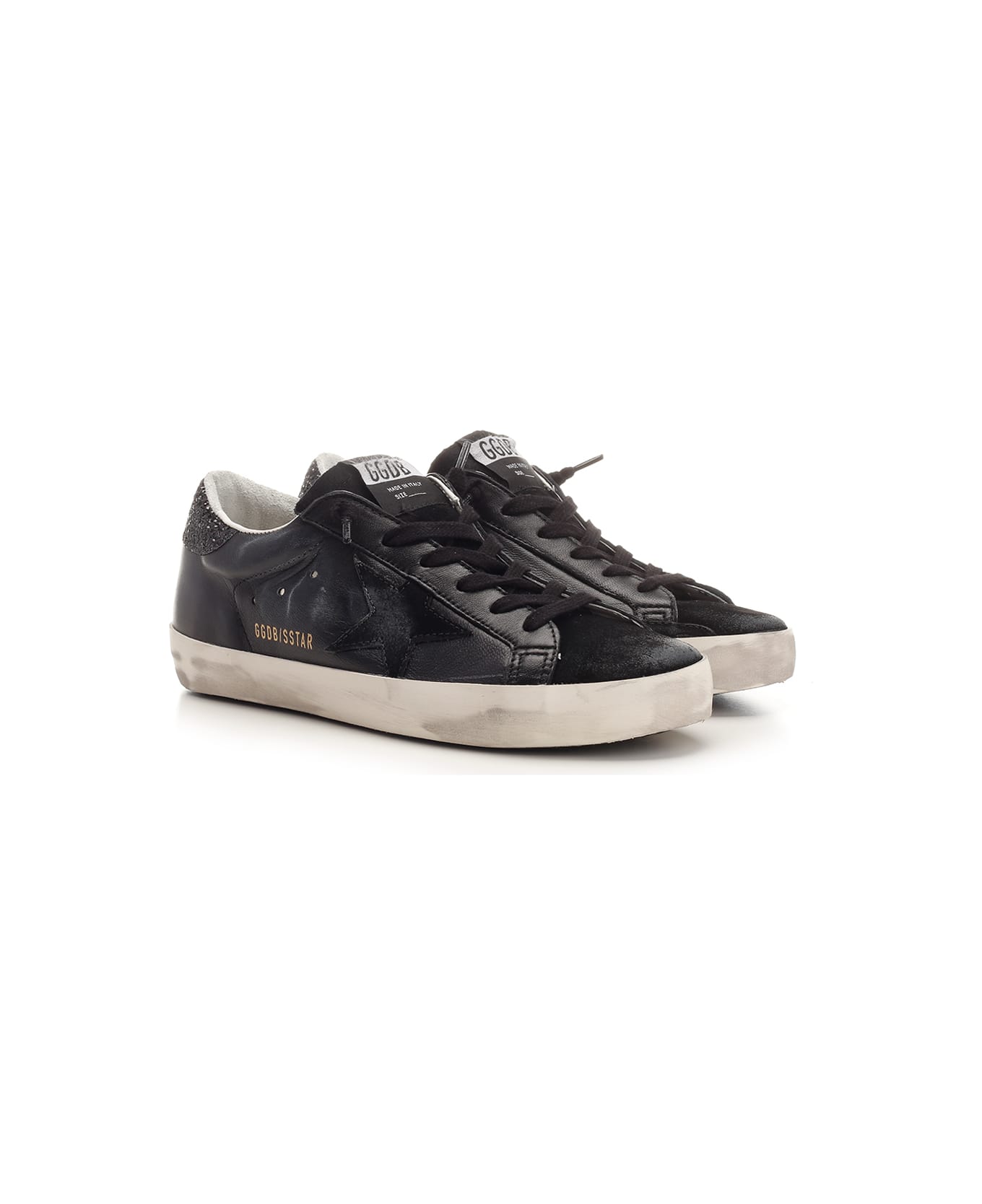 Golden Goose Black Super-star Sneakers - Nero