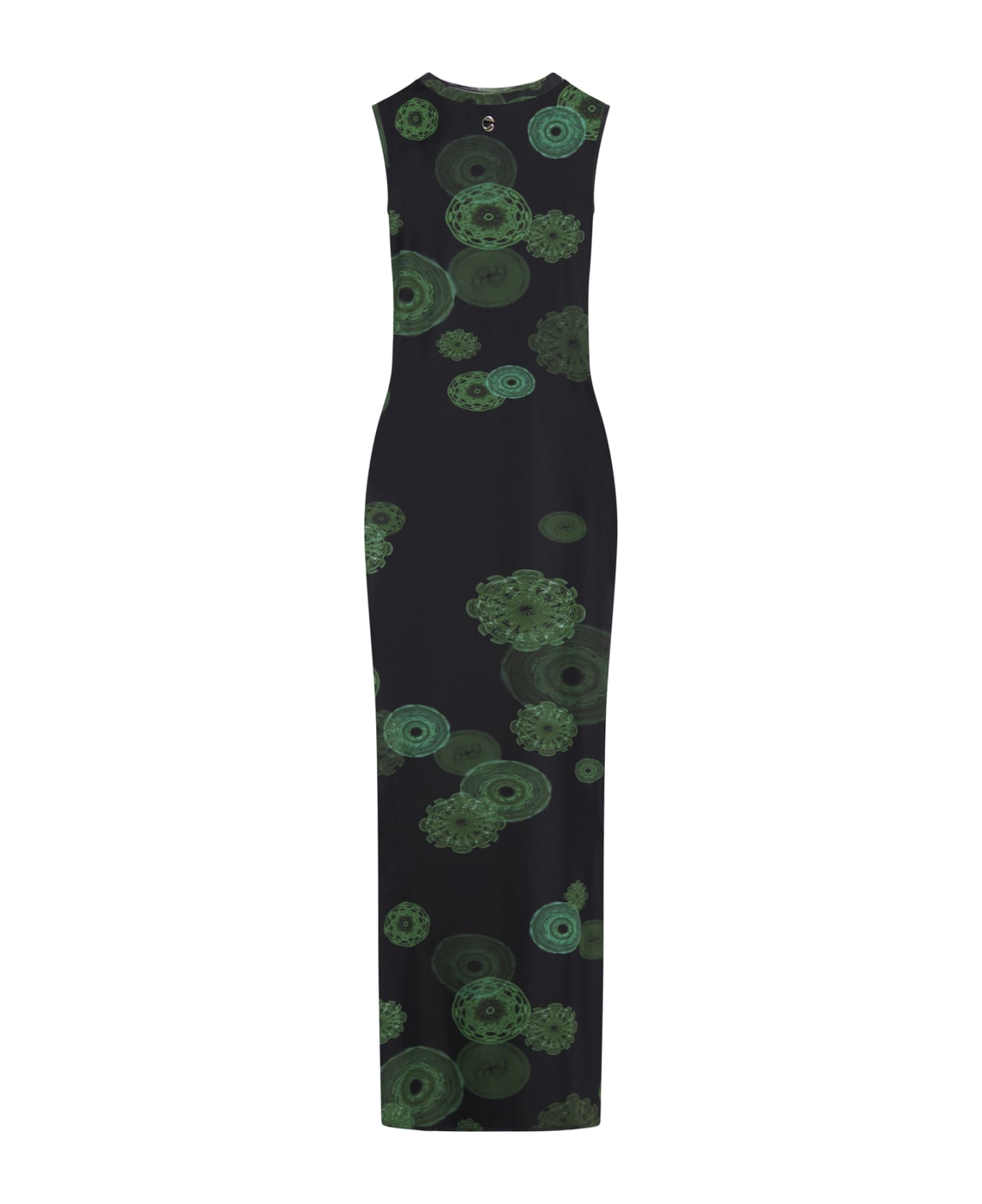 Coperni Cymatics Print Mesh Dress - Bkgr Black Green ワンピース＆ドレス