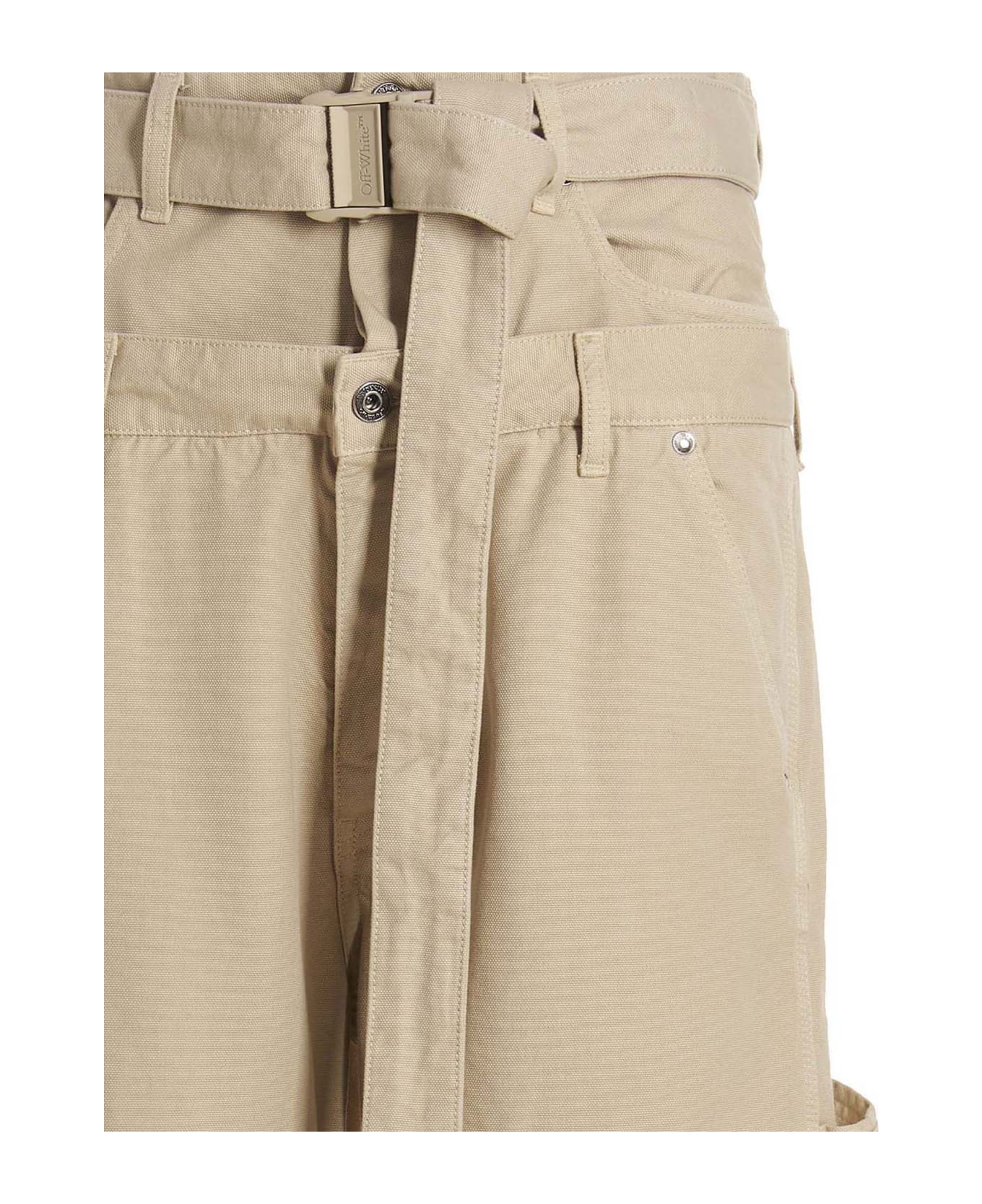 Off-White Wave Off' Pants - Beige