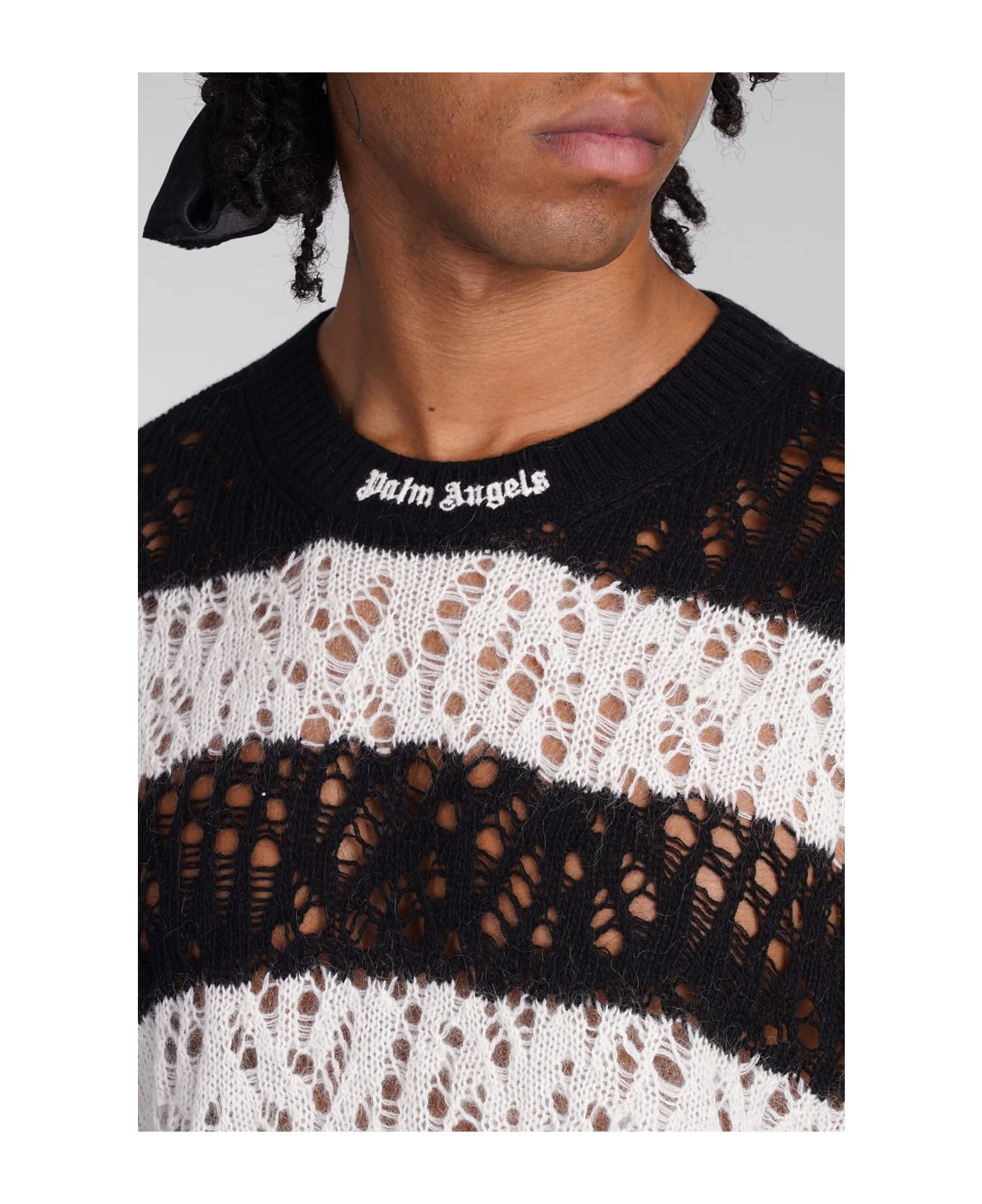 Palm Angels Knitwear In Black Wool - black