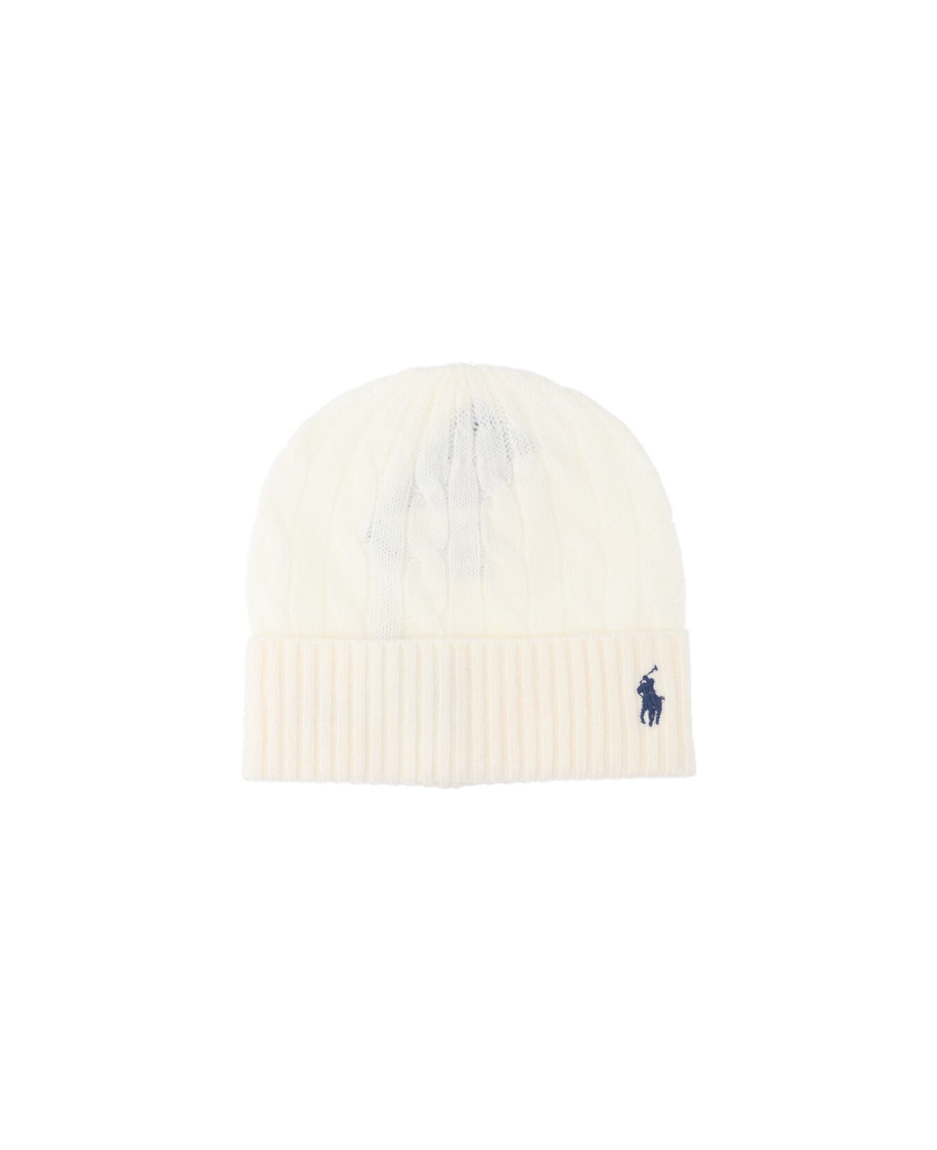 Polo Ralph Lauren Logo Beanie - Cream