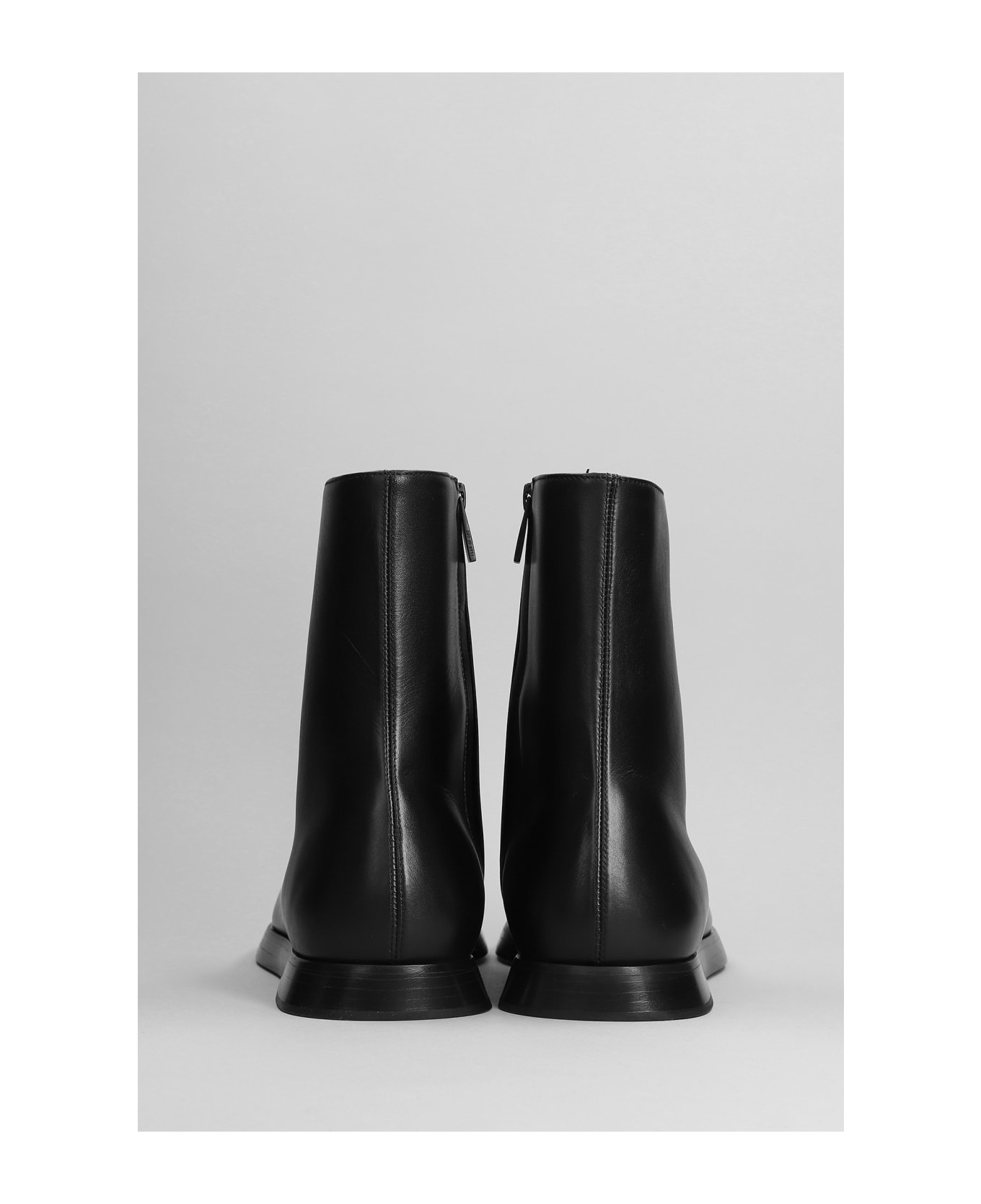 Fear of God High Mule Ankle Boots In Black Leather - black