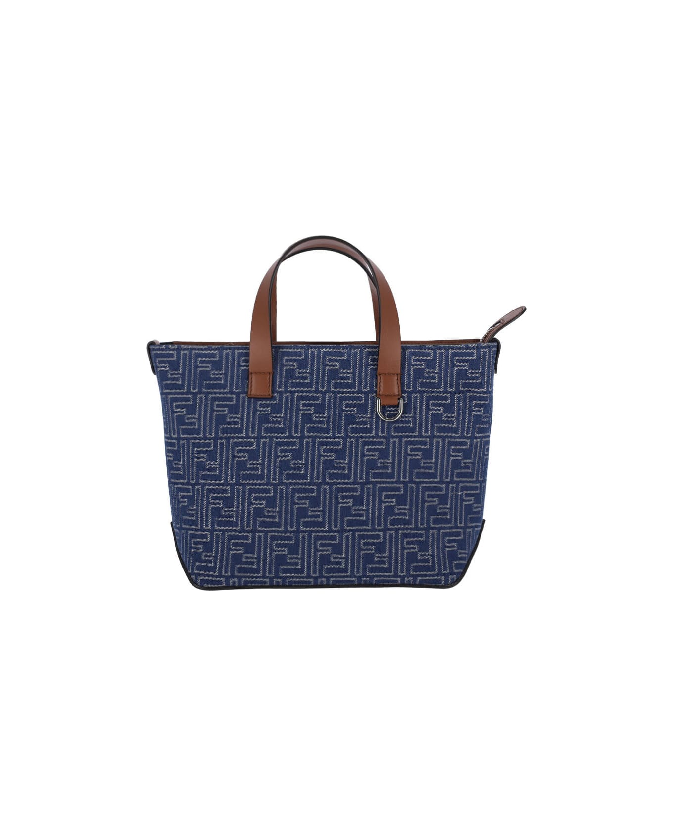 Fendi Small Tote Bora 
ff
 - Blue/ camel