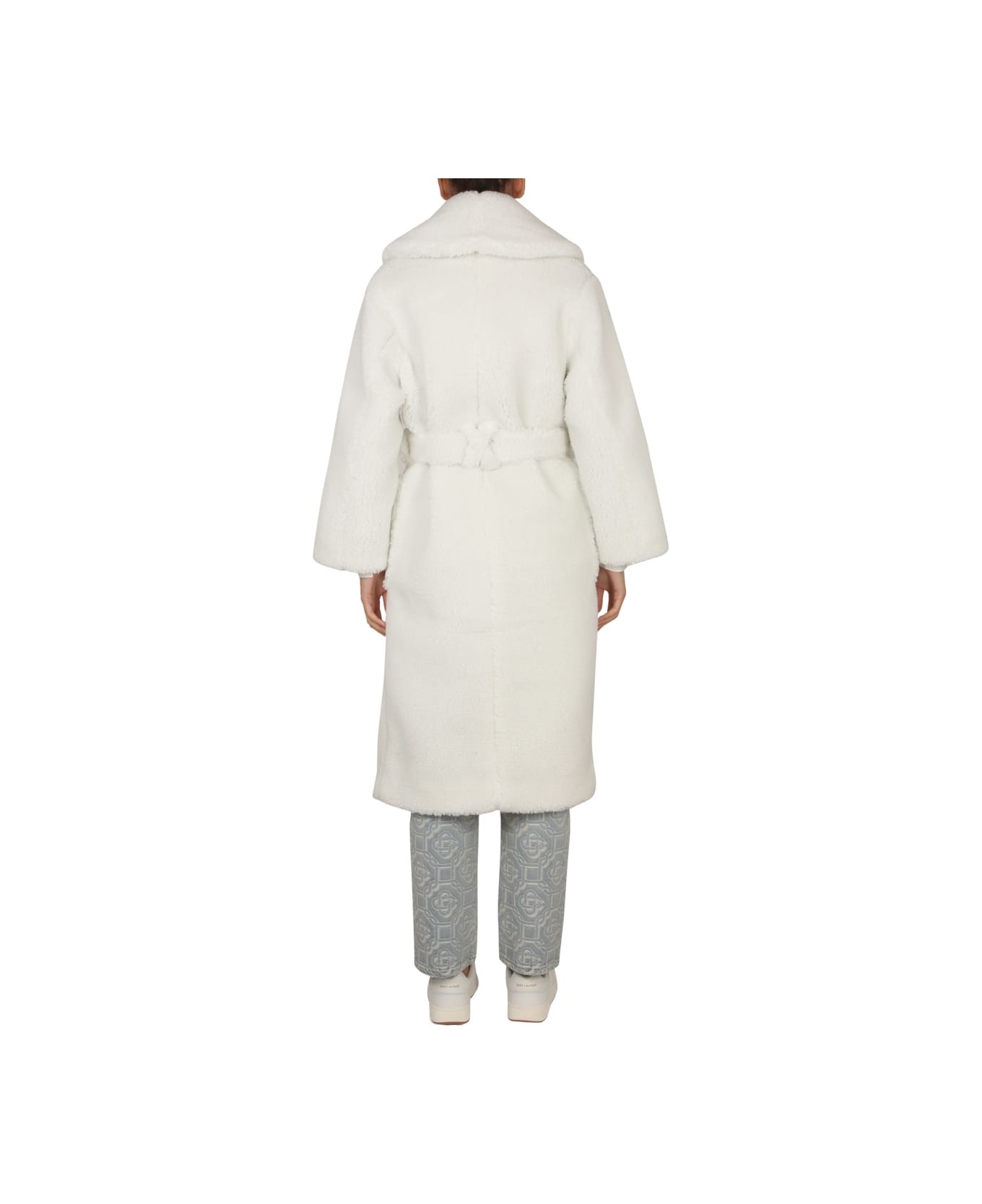 Casablanca Shearling Coat - WHITE