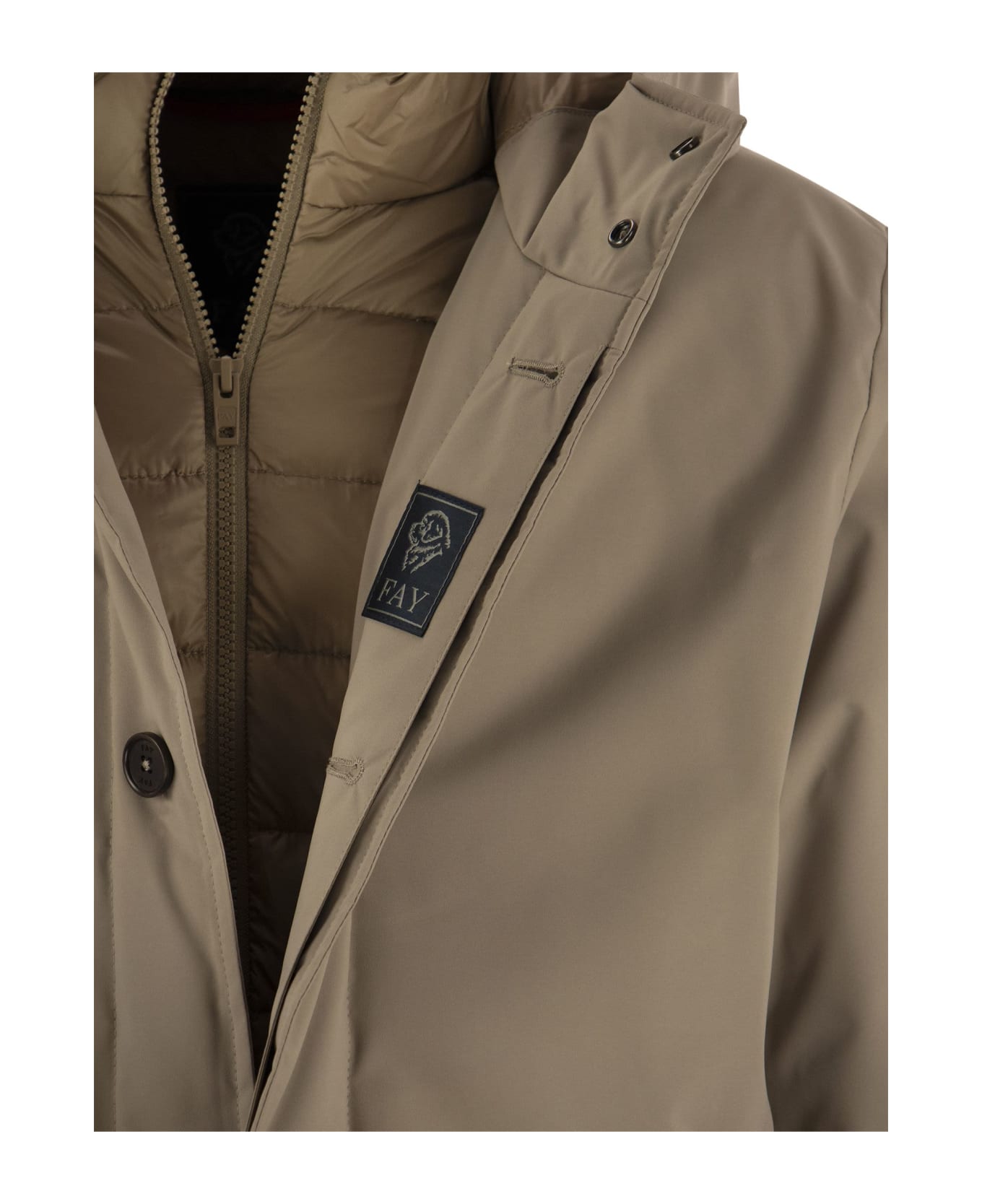 Fay Morning Down - Padded Coat - Beige