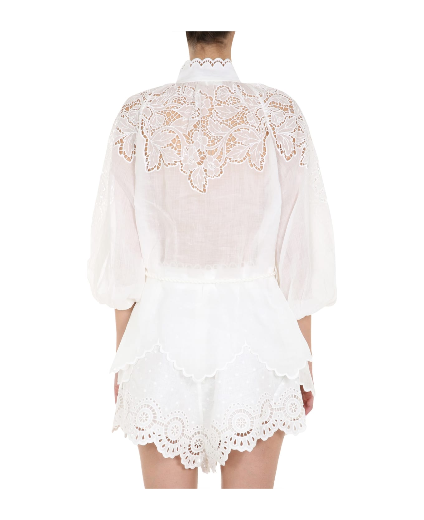 Zimmermann Embroidered Shirt - BIANCO