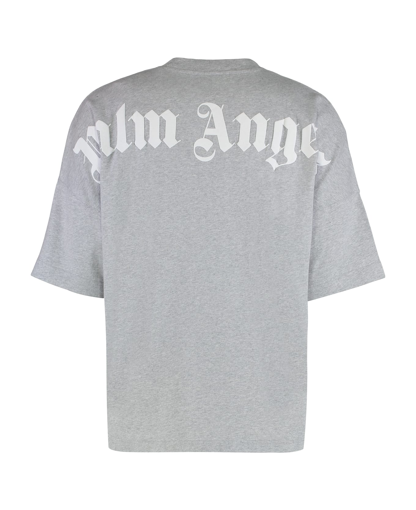 Palm Angels Crew Neck T-shirt In Cotton - grey