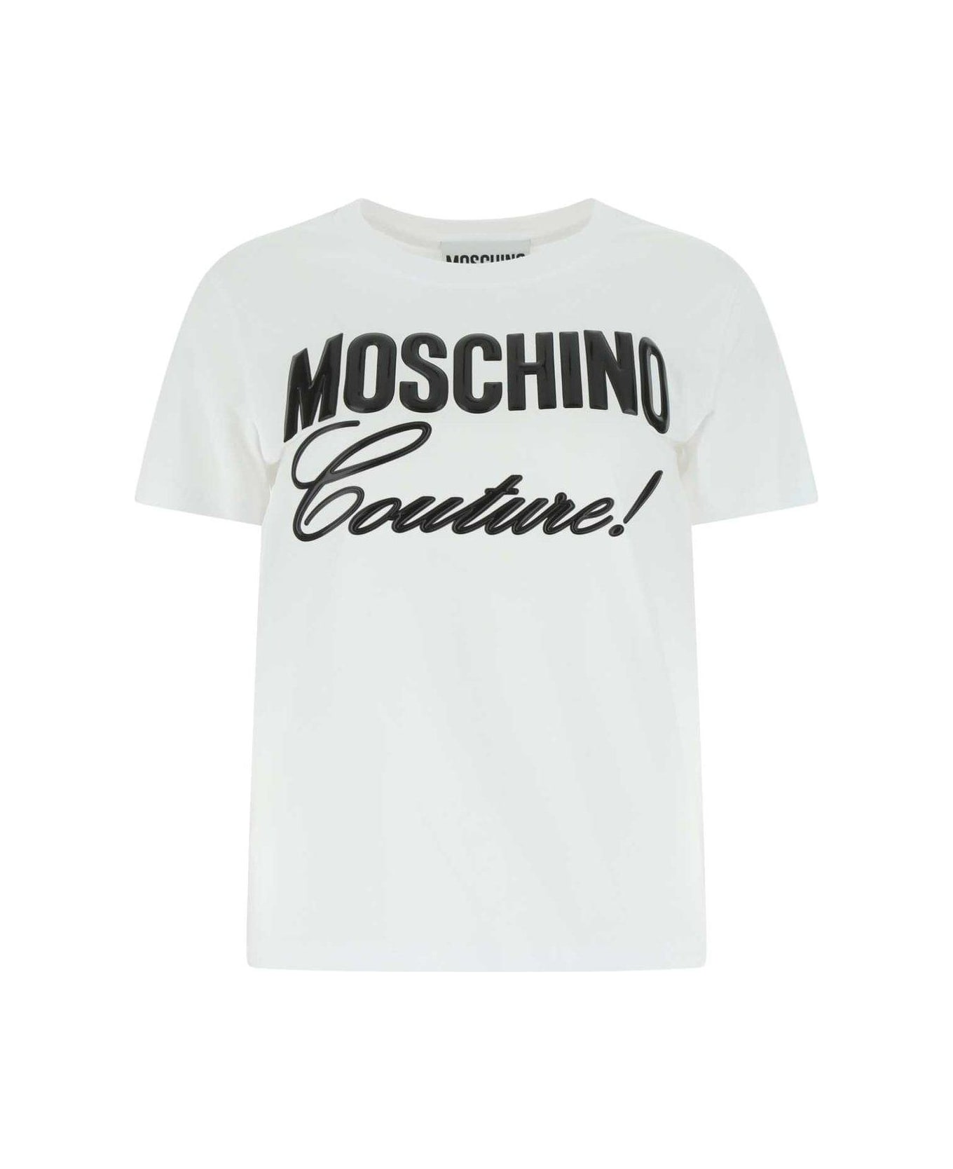 Moschino Logo-detailed Crewneck T-shirt Moschino - WHITE