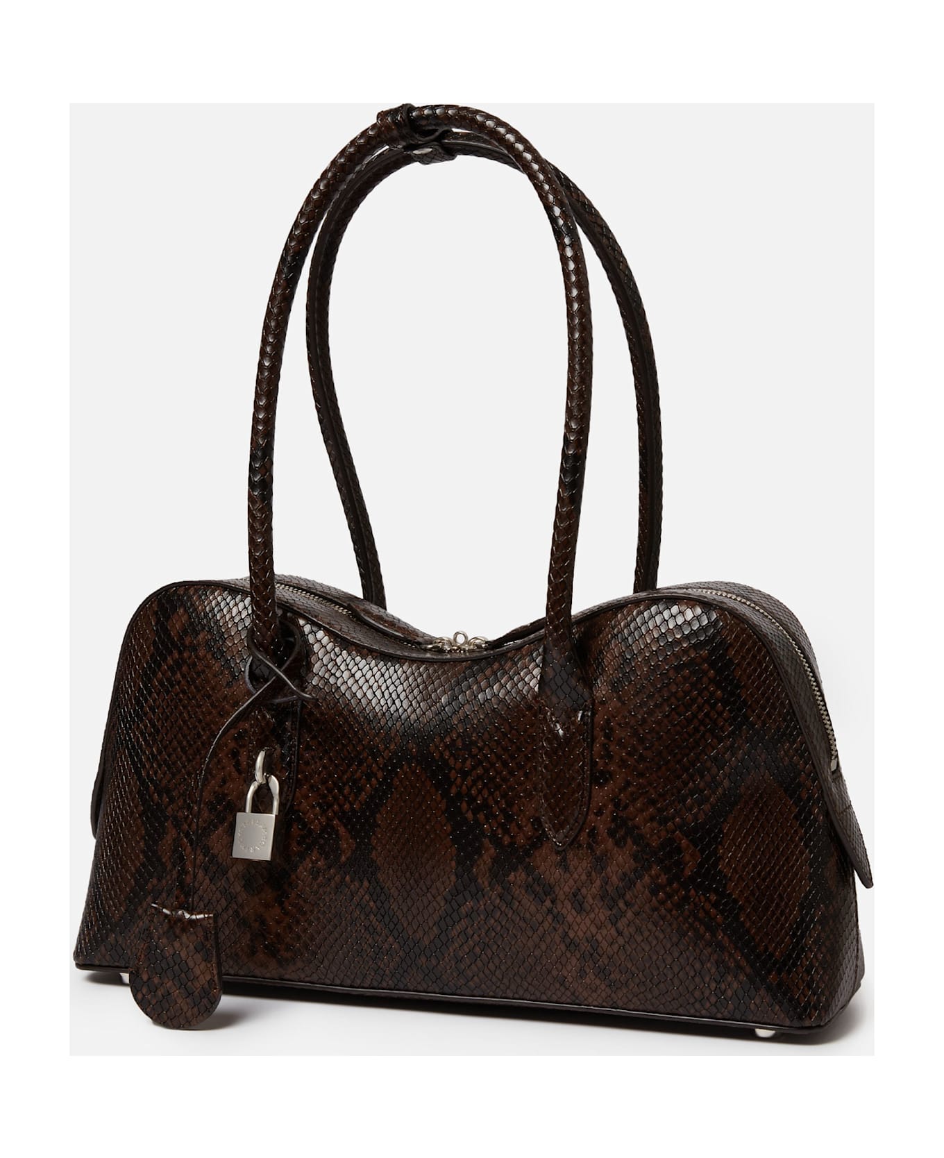 Stella McCartney Stella Ryder Medium Bag Eco Micely Snake Alter Mat - Brown