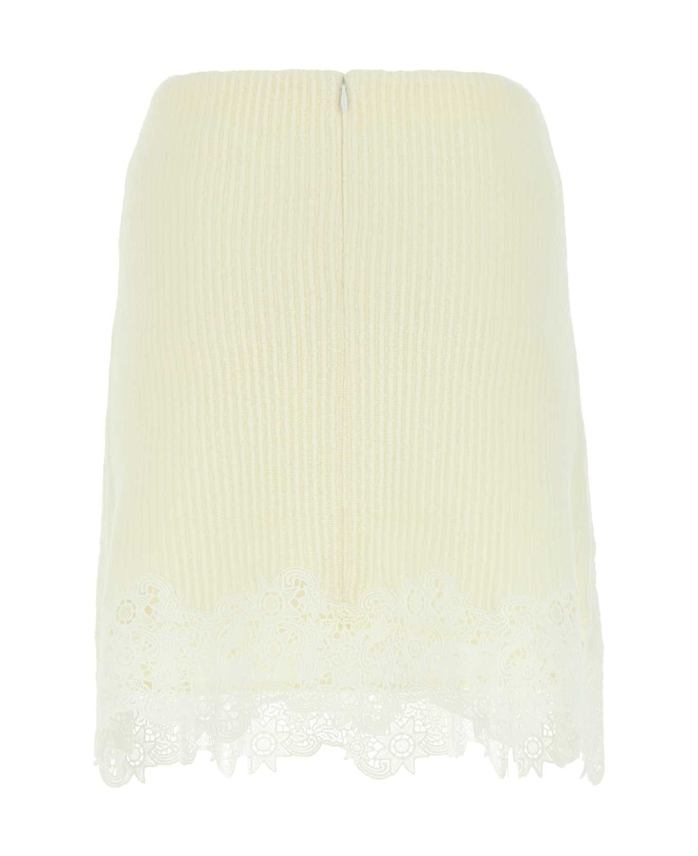 Chloé Ivory Wool Mini Skirt - 112 スカート