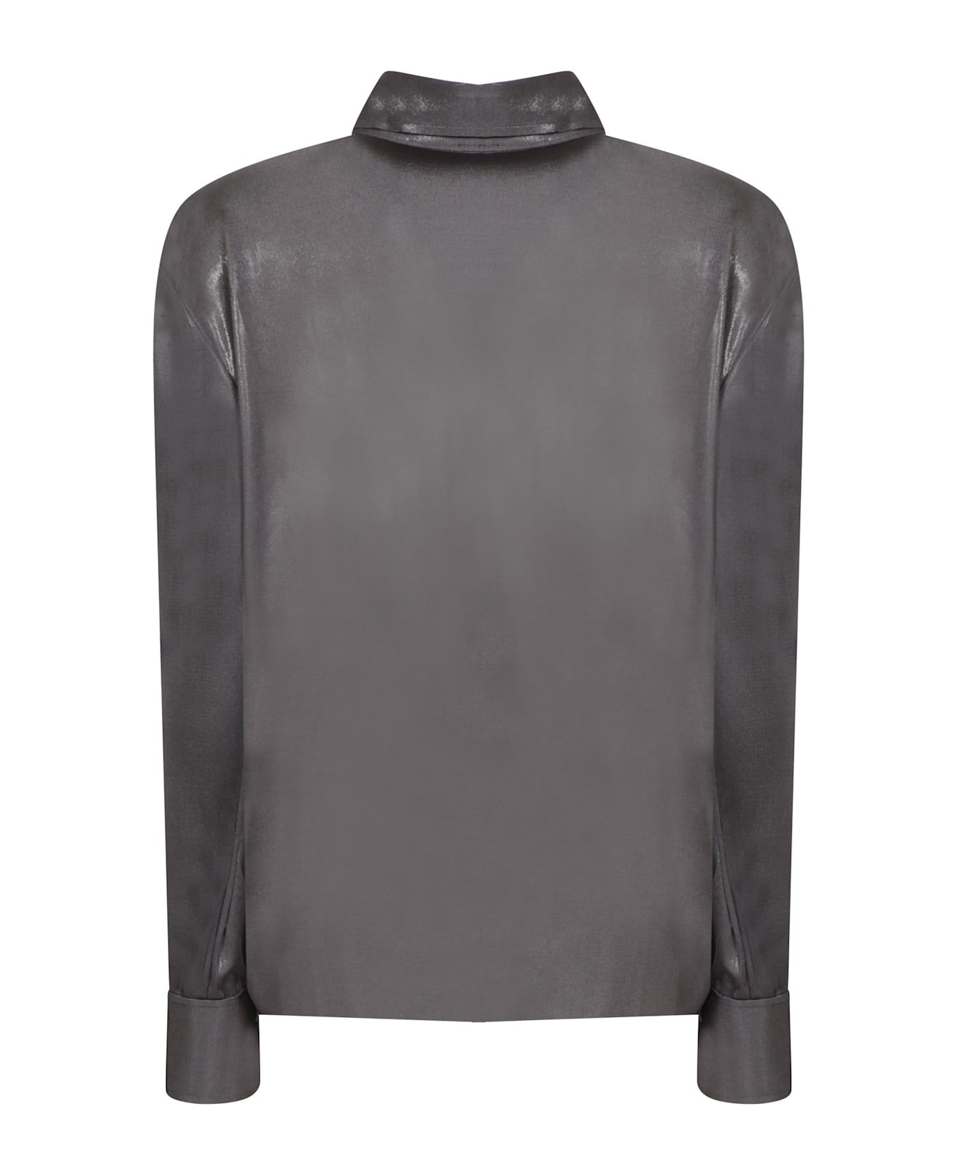 Norma Kamali Gray Collar Stand Shirt - Grey