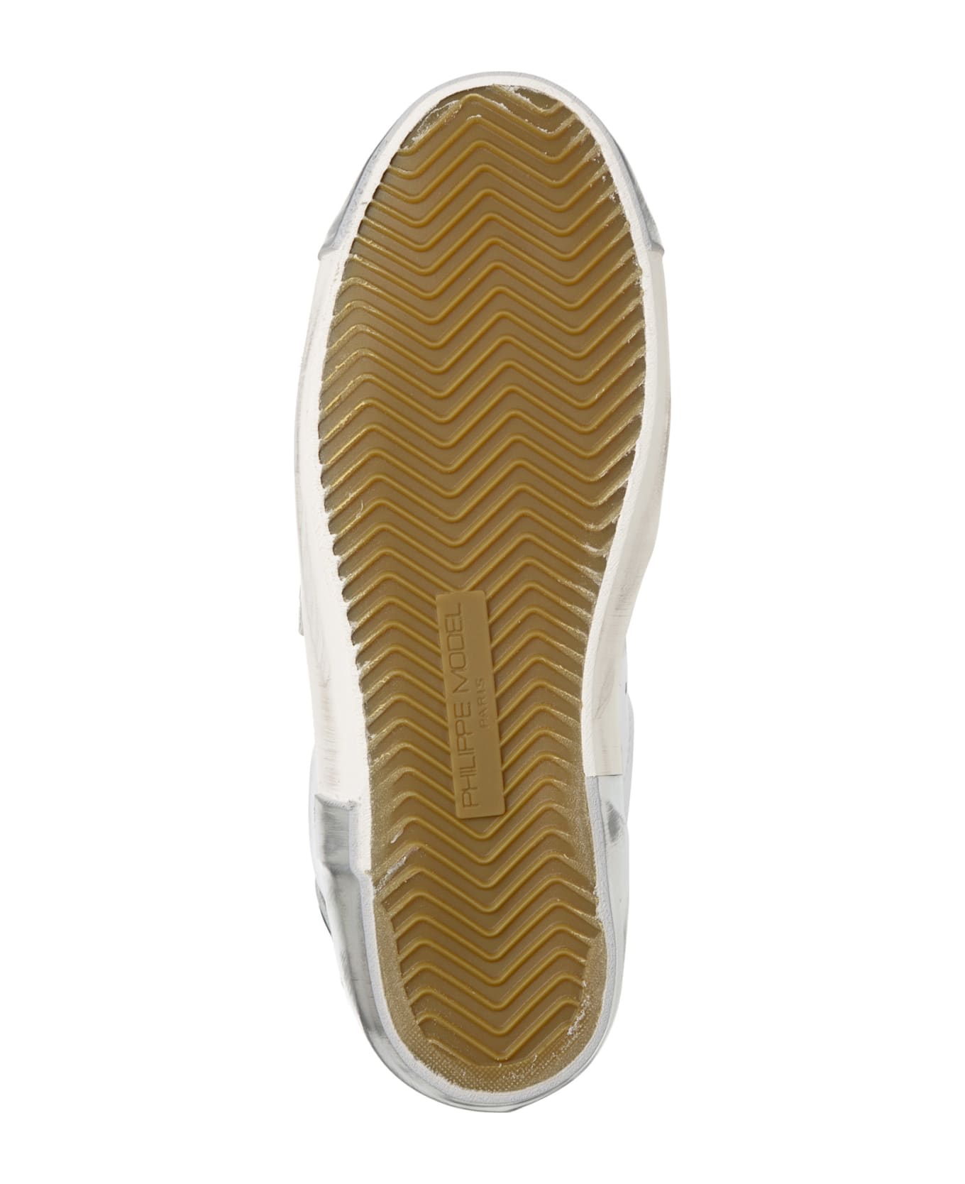 Philippe Model Prsx Leather Sneakers - Blanc/argent