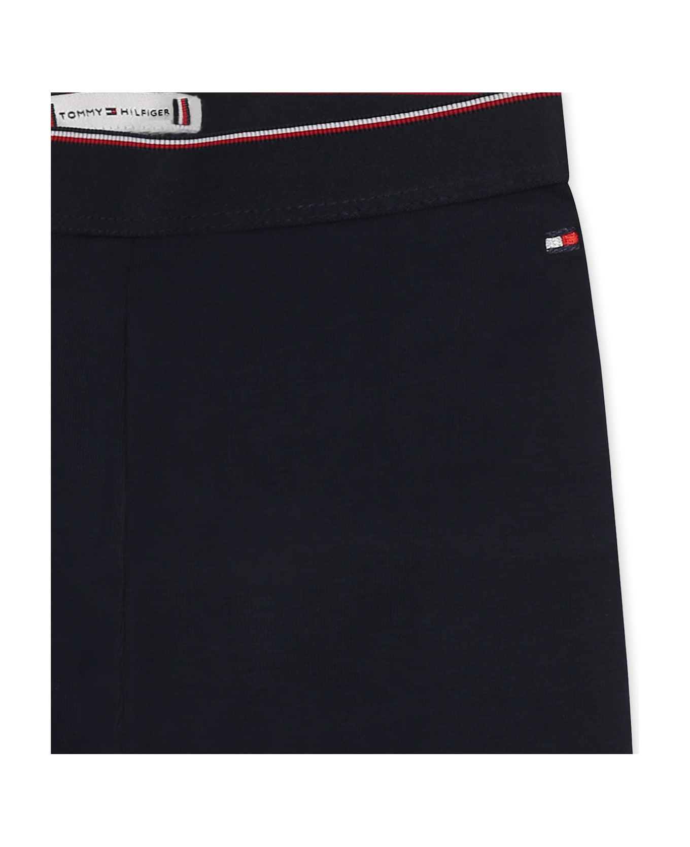 Tommy Hilfiger Blue Leggings For Baby Girl With Flag - Blue
