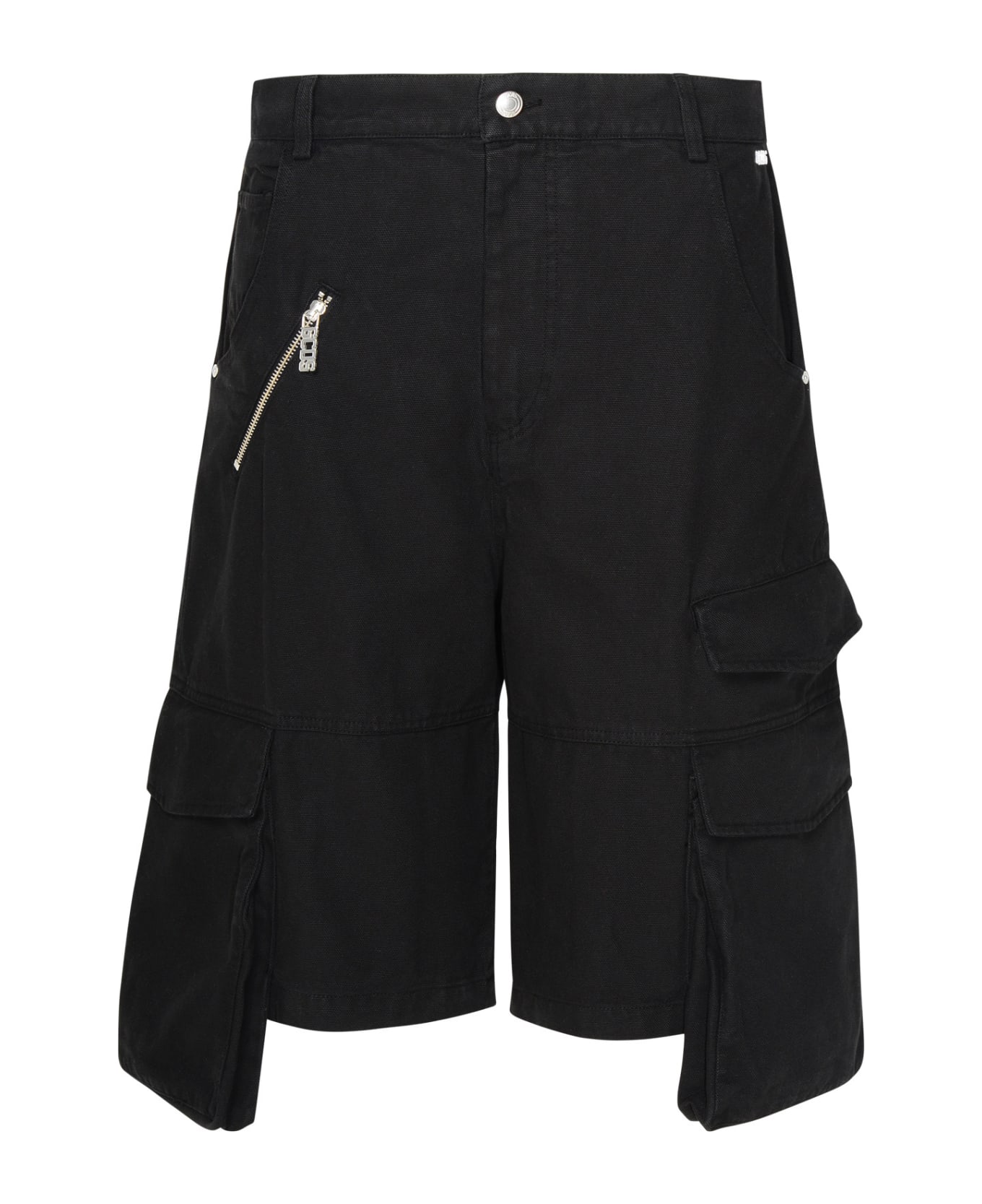 GCDS Black Cotton Bermuda Shorts - Black ショートパンツ