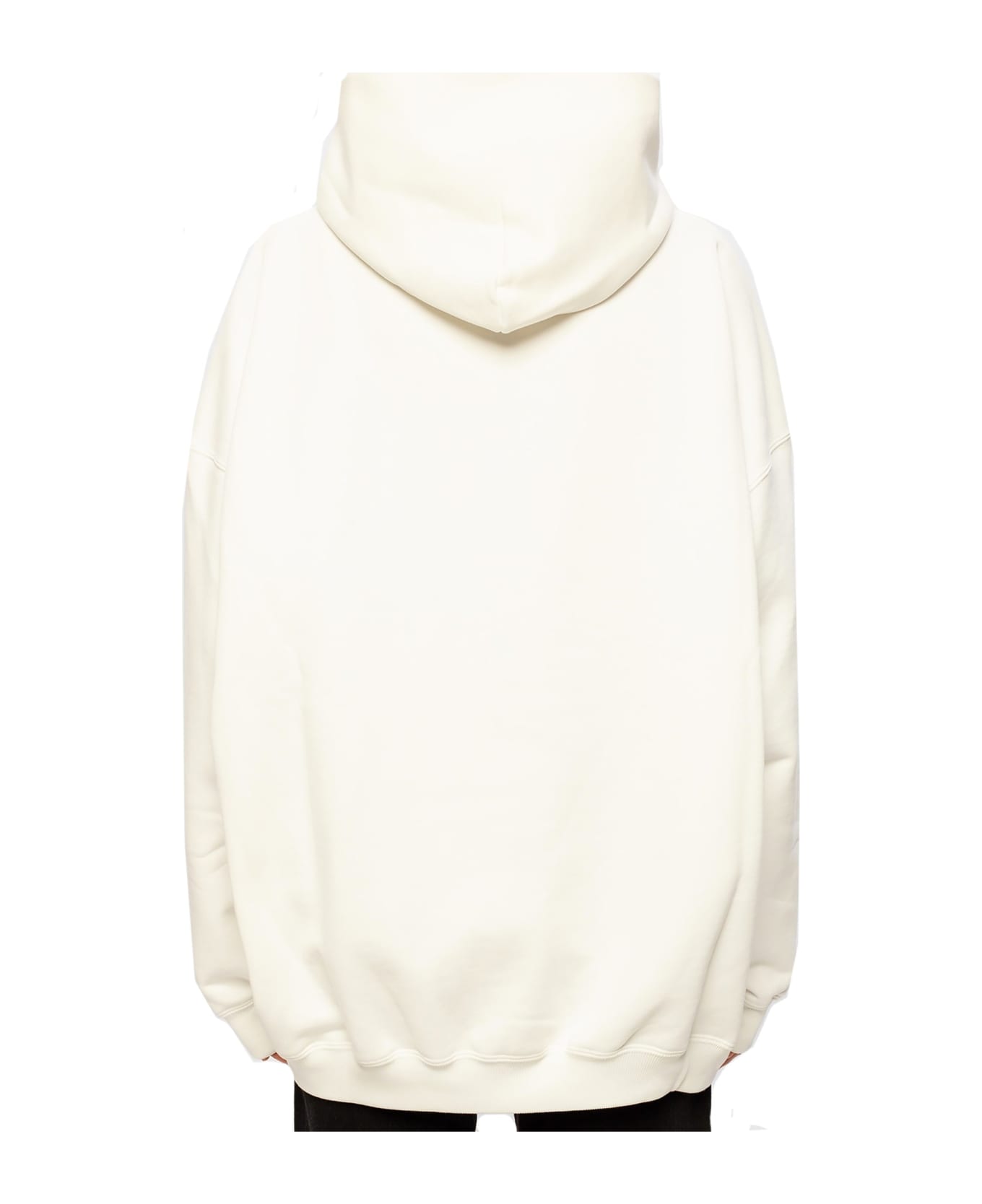 Balenciaga Logo Hooded Sweatshirt - White フリース