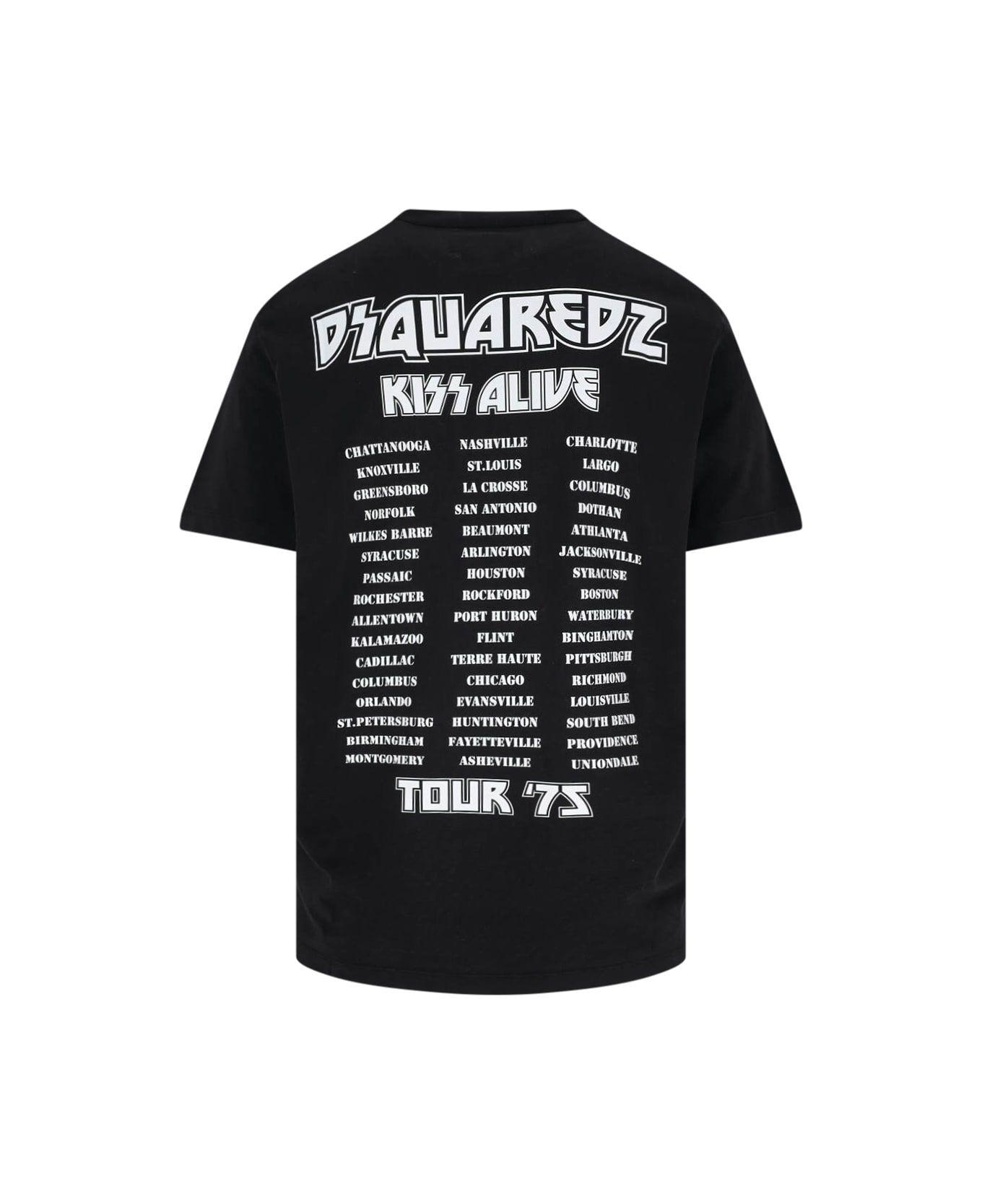 Dsquared2 X Kiss T-shirt "cigarette Fit" - Black  